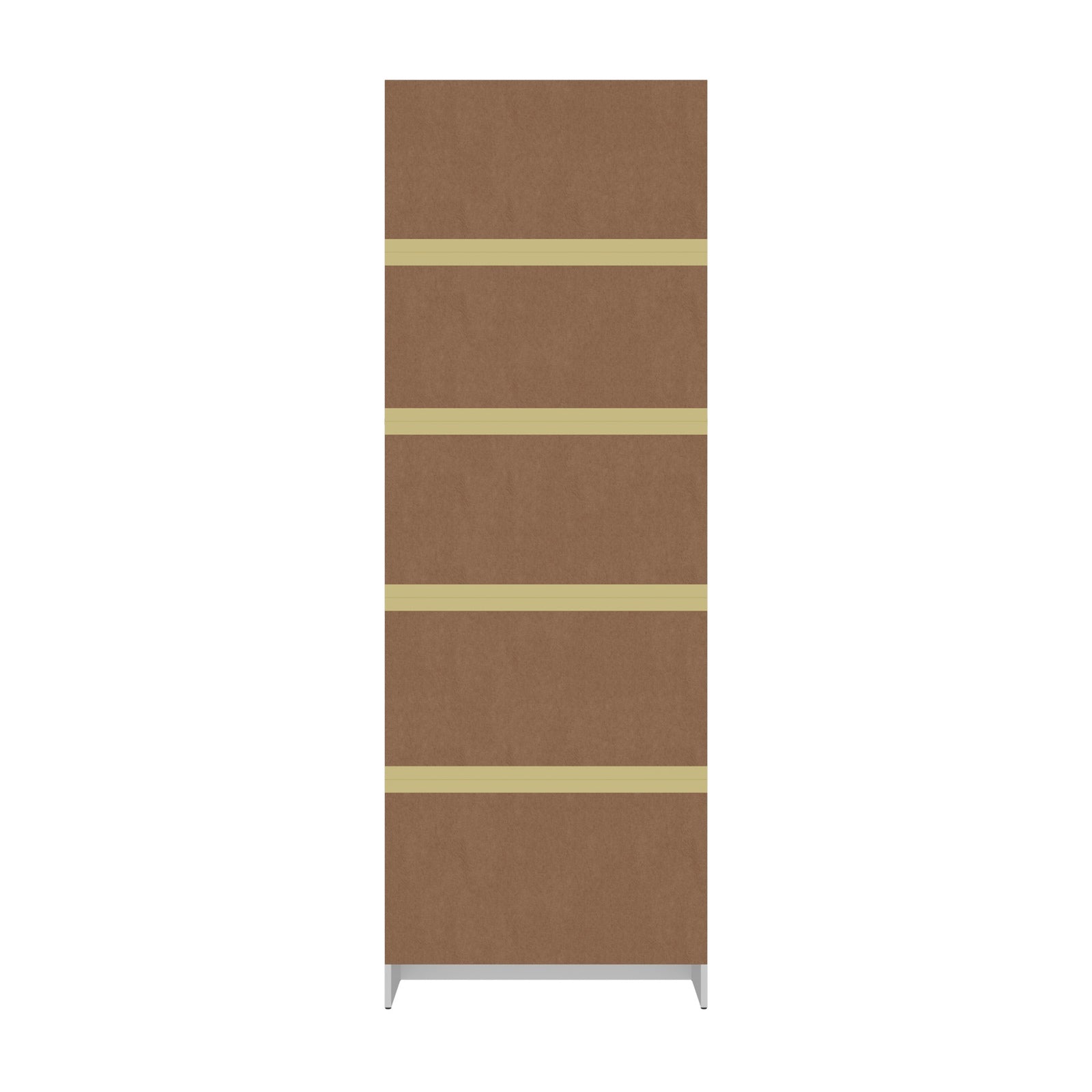Oikiture Tall Bookcase Display Shelf 2 Door Adjustable Storage Cabinet White