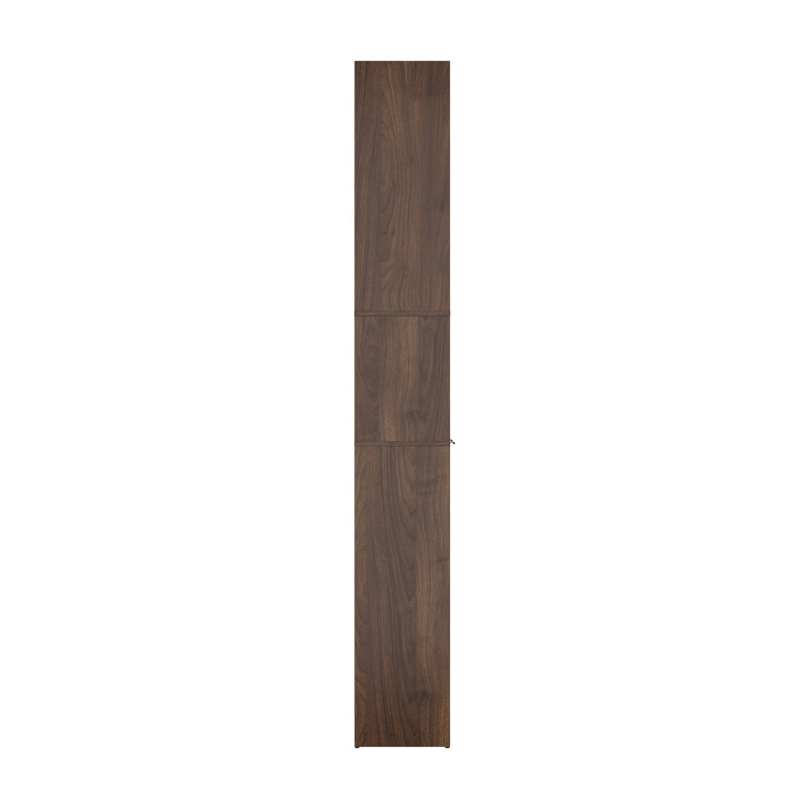 Oikiture Tall Bookcase Display Shelf 2 Door Adjustable Storage Cabinet Walnut