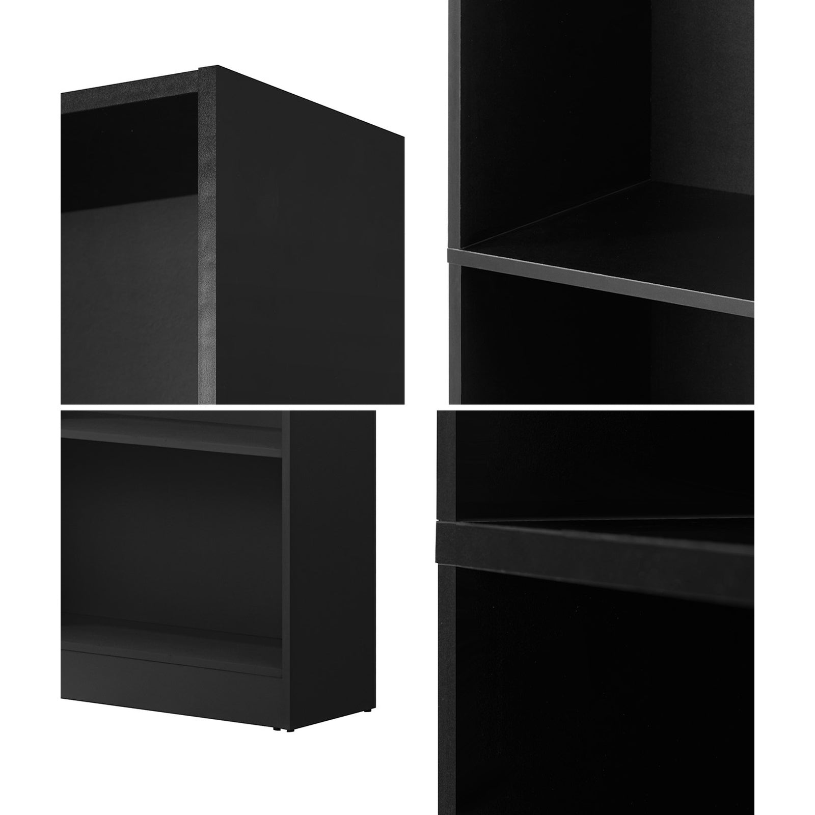 Oikiture Bookshelf Bookcase Display shelves 5-Tier Storage Stand Rack Black - Sunyee