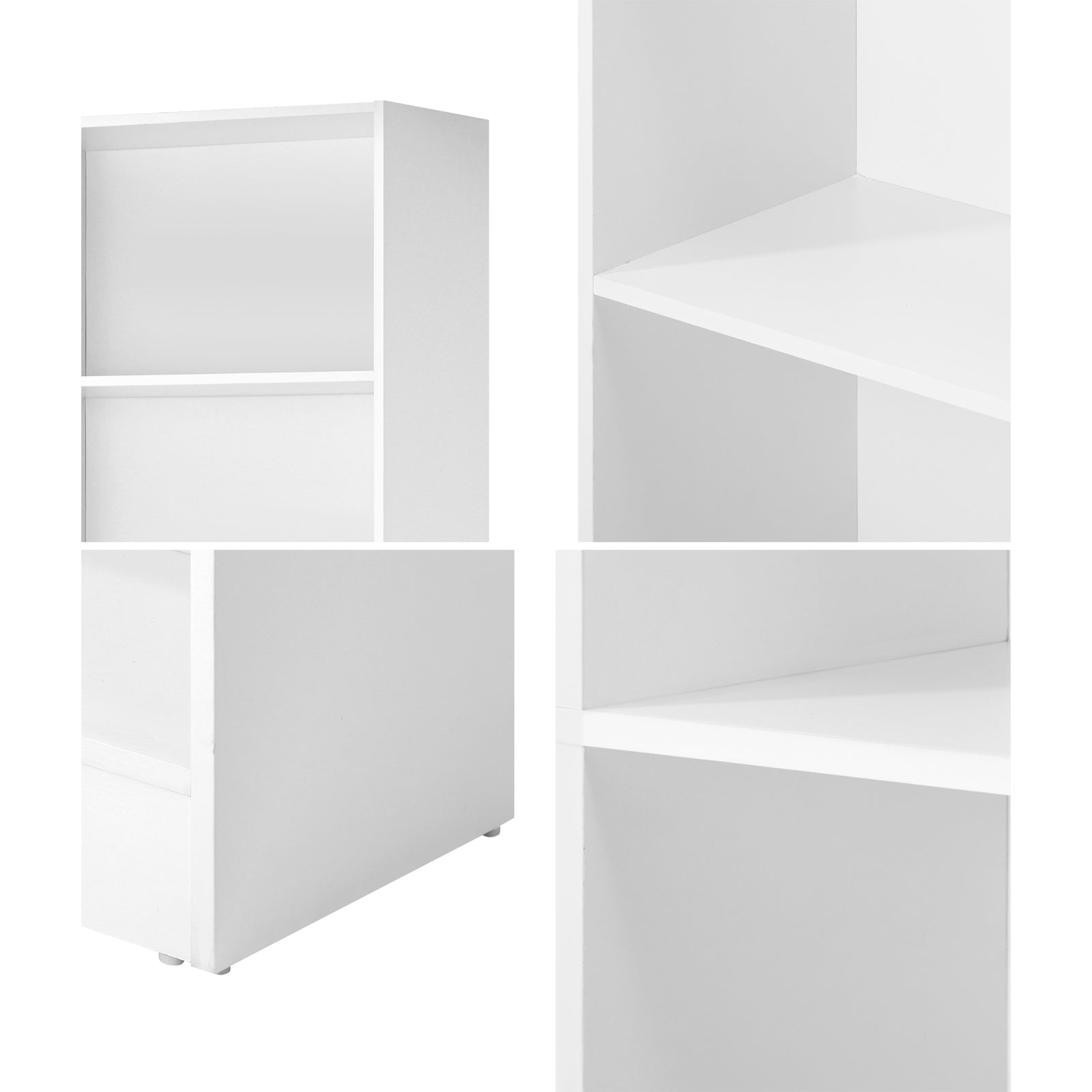 Oikiture Bookshelf Bookcase Display shelves 5-Tier Storage Stand Rack White - Sunyee