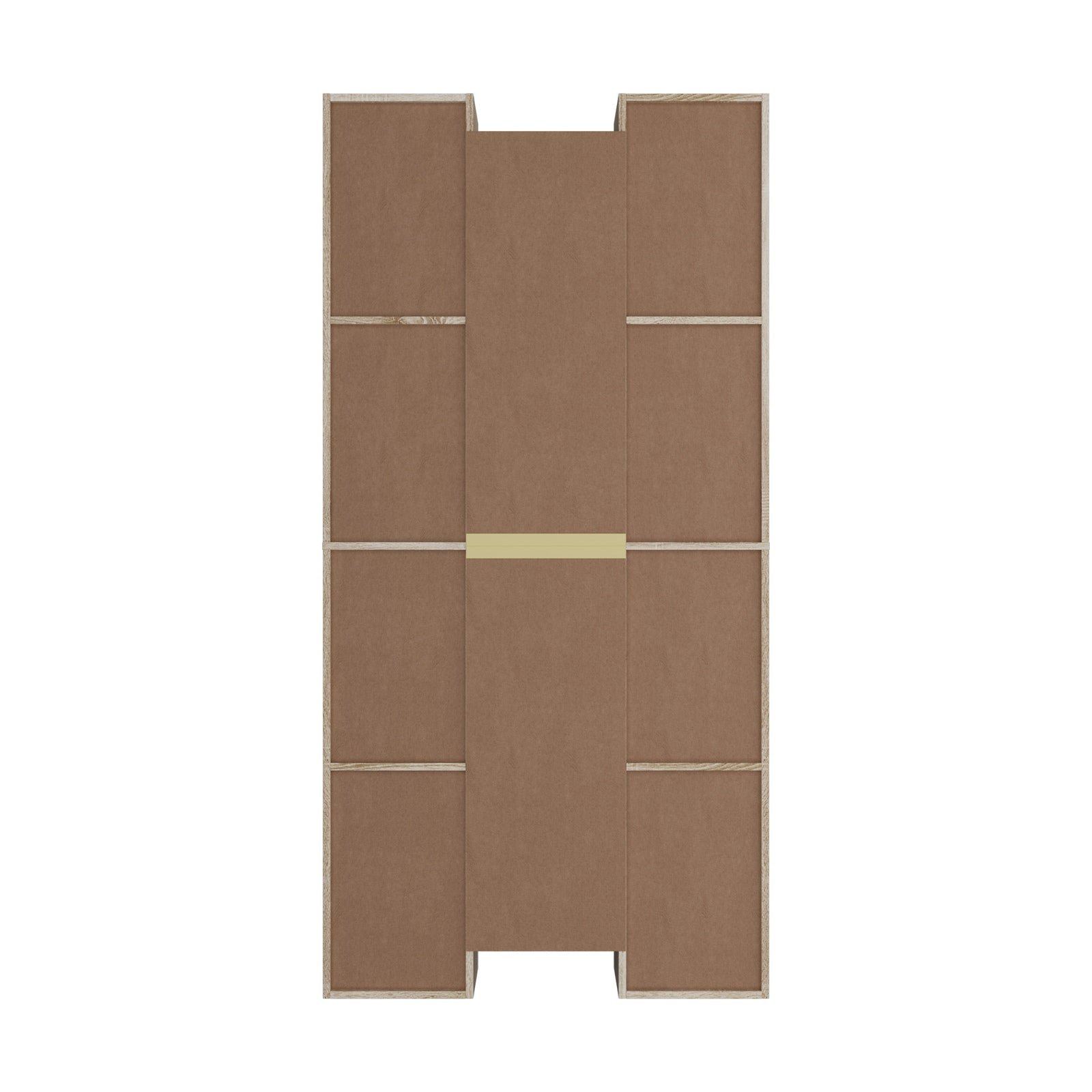 Oikiture Bookshelf Display Shelf CD DVD Storage Media Rack Bookcase Natural - Sunyee