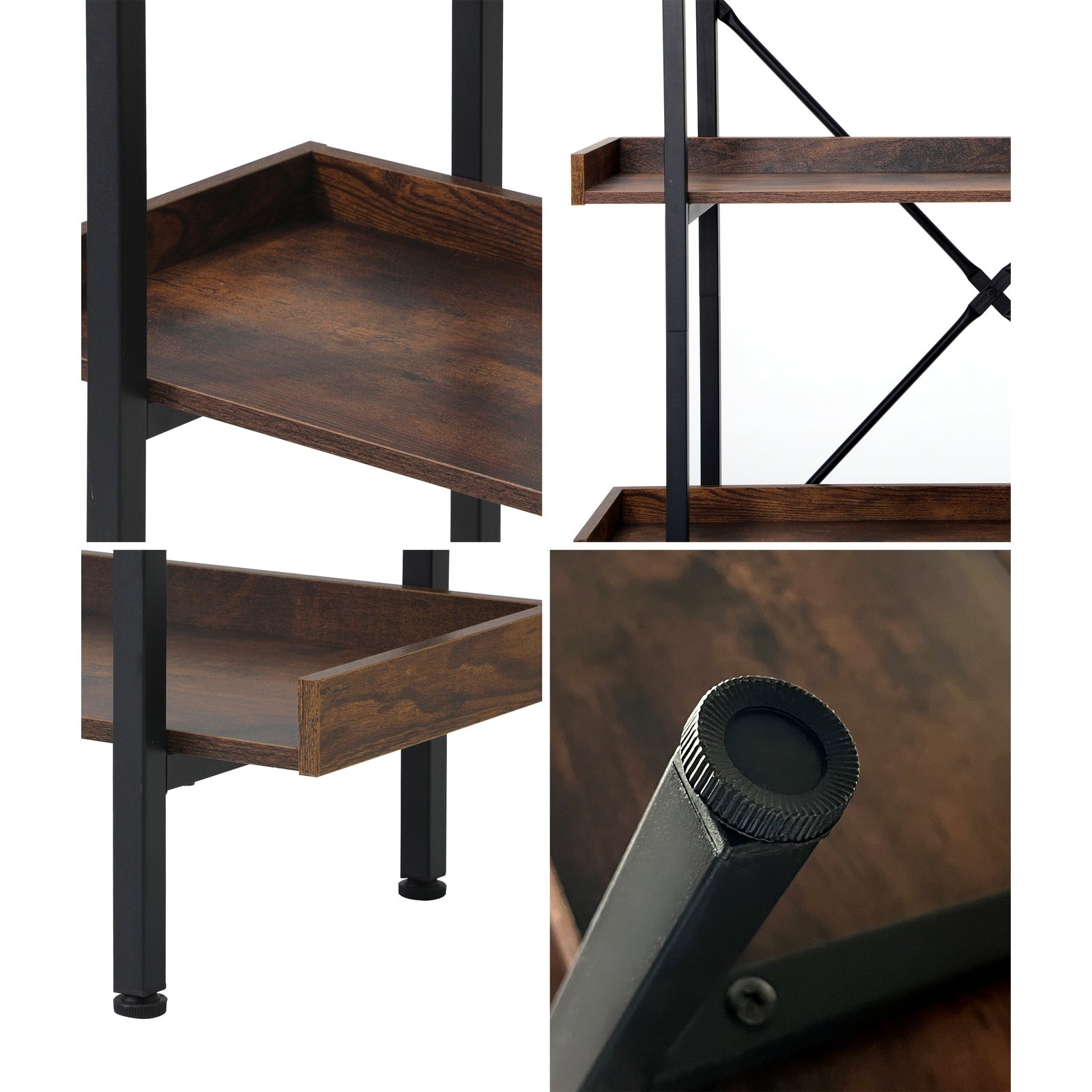 Oikiture Display Shelf 5-Tier Bookshelf Shelves Storage Bookcase Stand Rack 80CM - Sunyee