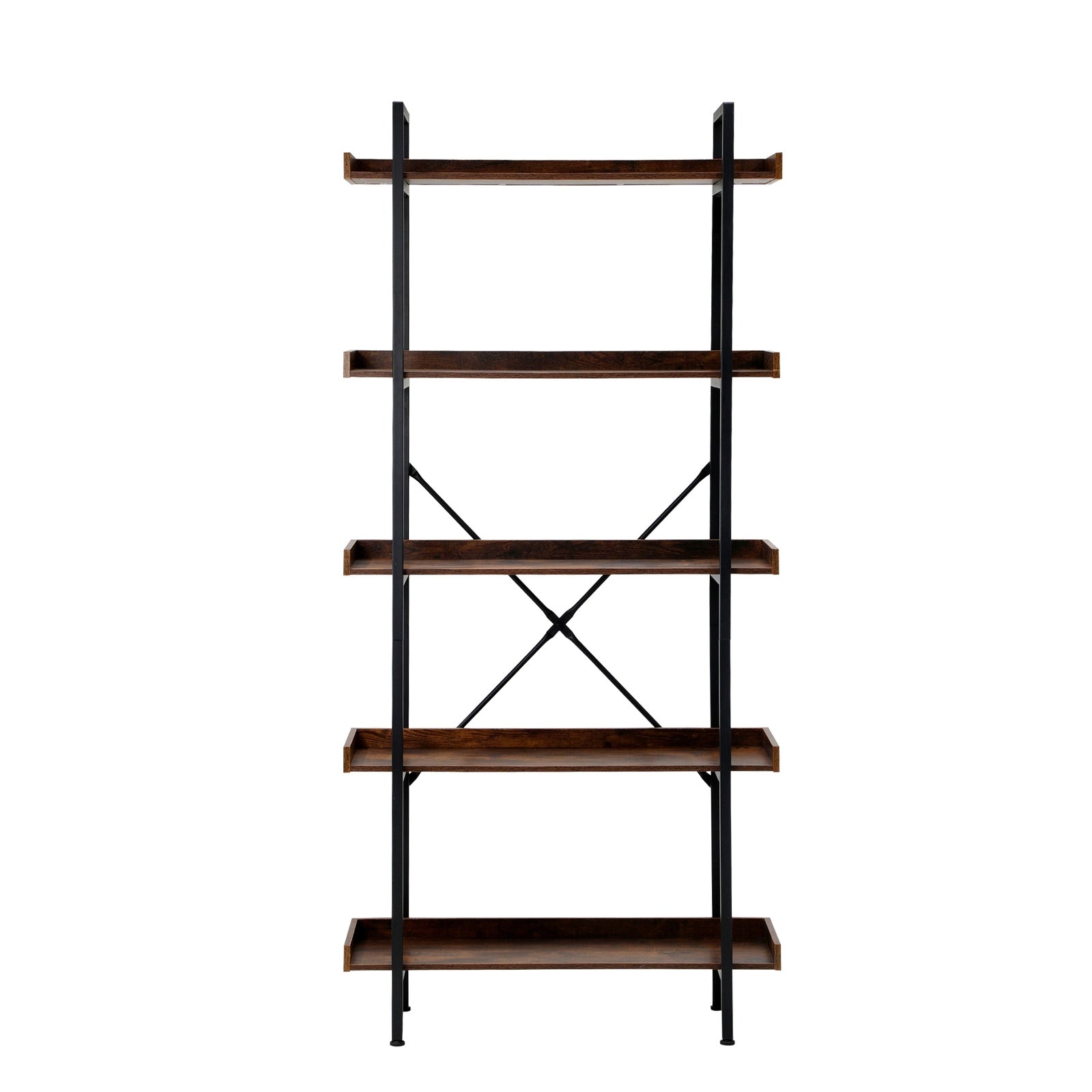 Oikiture Display Shelf 5-Tier Bookshelf Shelves Storage Bookcase Stand Rack 80CM - Sunyee