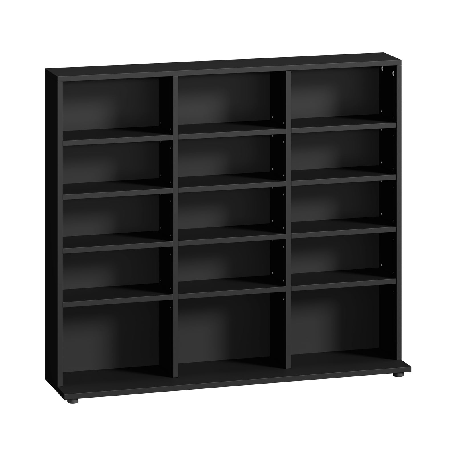 Oikiture Bookshelf Display Shelf Unit Bookcase CD Media Storage Rack Black - Sunyee