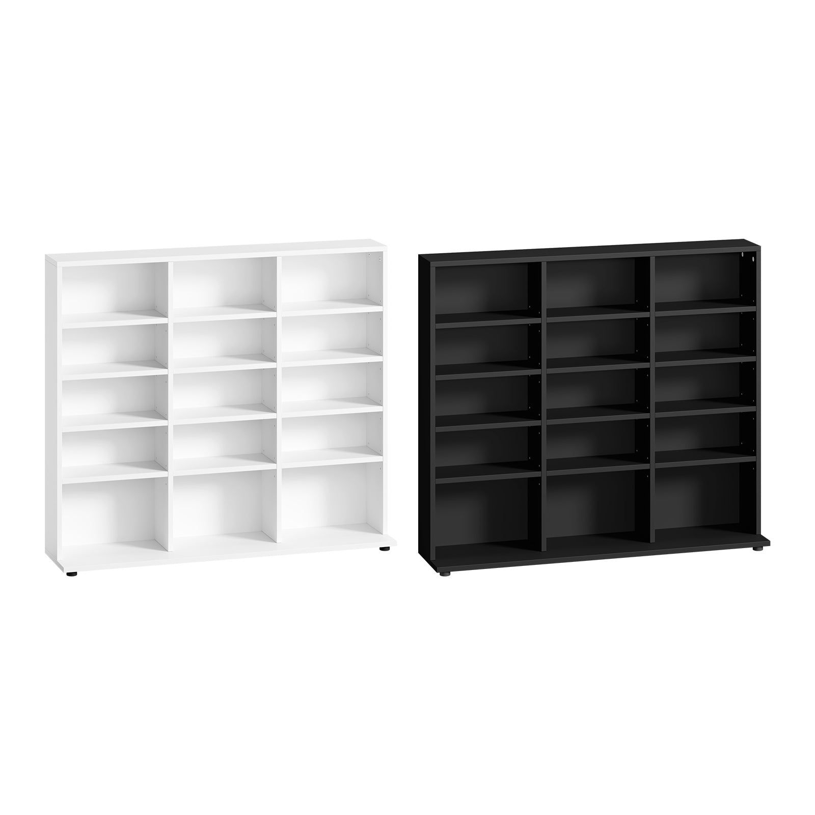 Oikiture Bookshelf Display Shelf Unit Bookcase CD Media Storage Rack - Sunyee