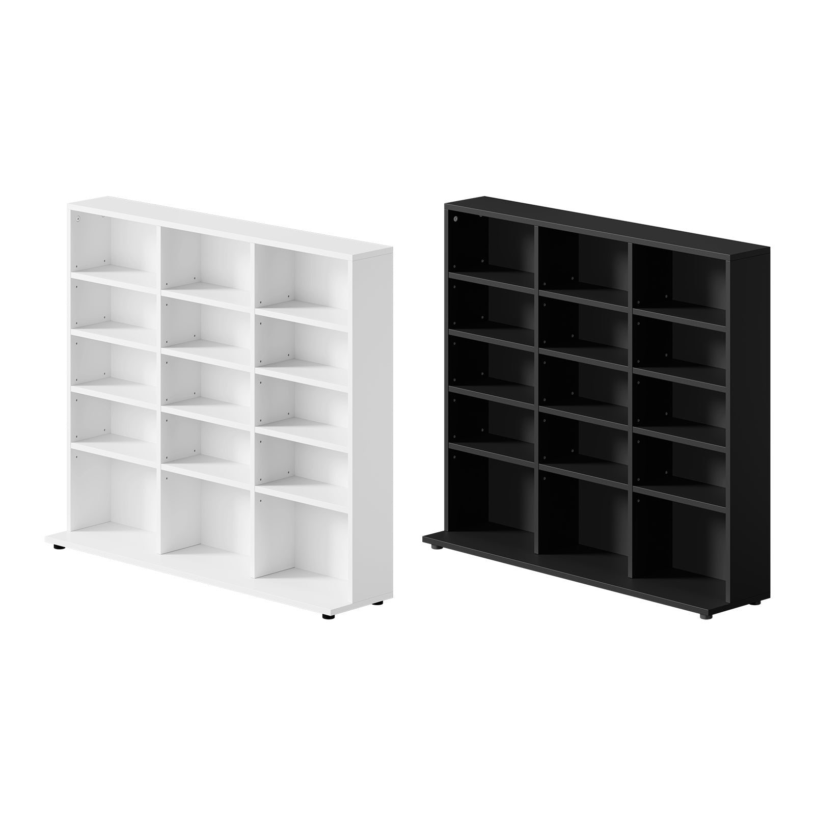 Oikiture Bookshelf Display Shelf Unit Bookcase CD Media Storage Rack - Sunyee