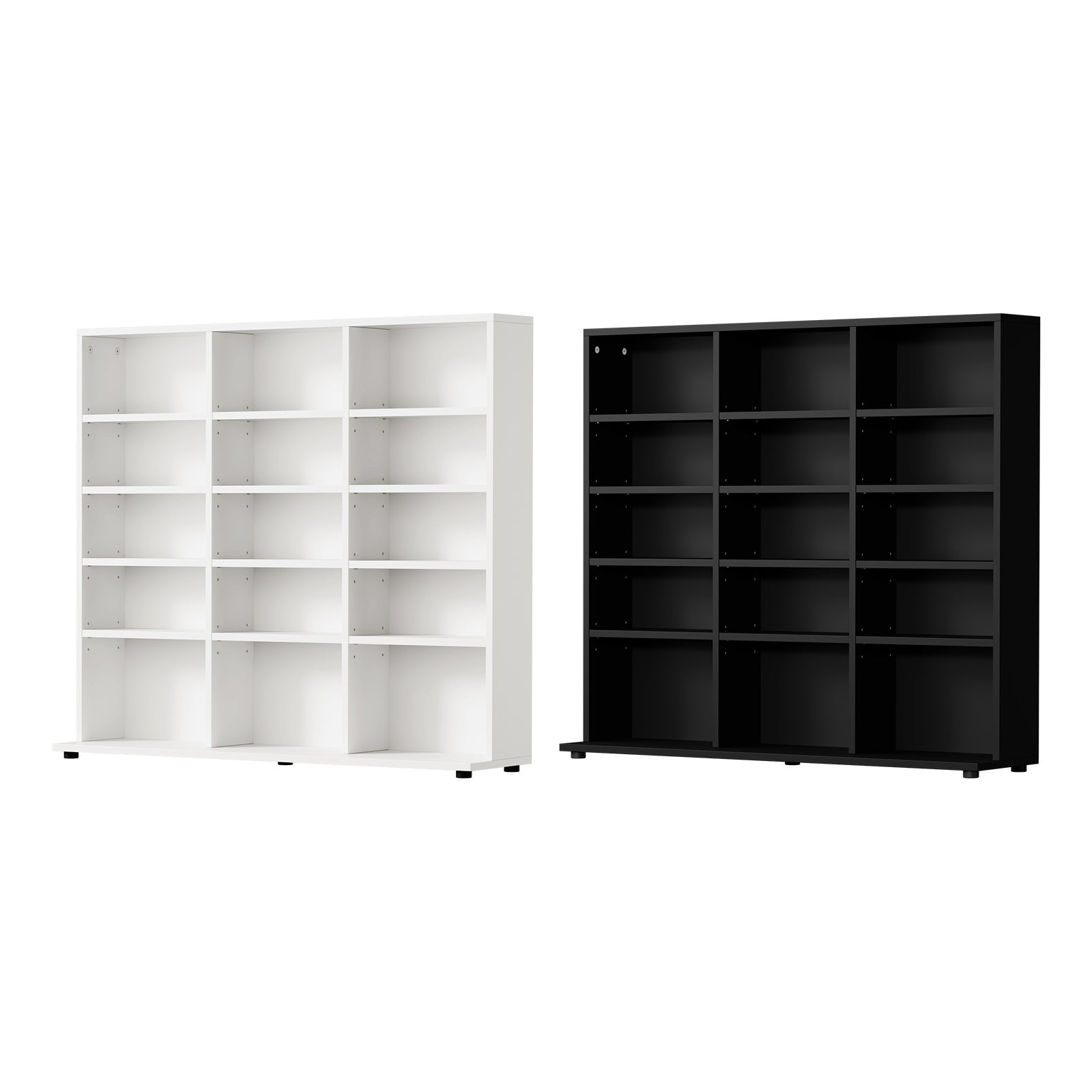 Oikiture Bookshelf Display Shelf Unit Bookcase CD Media Storage Rack - Sunyee