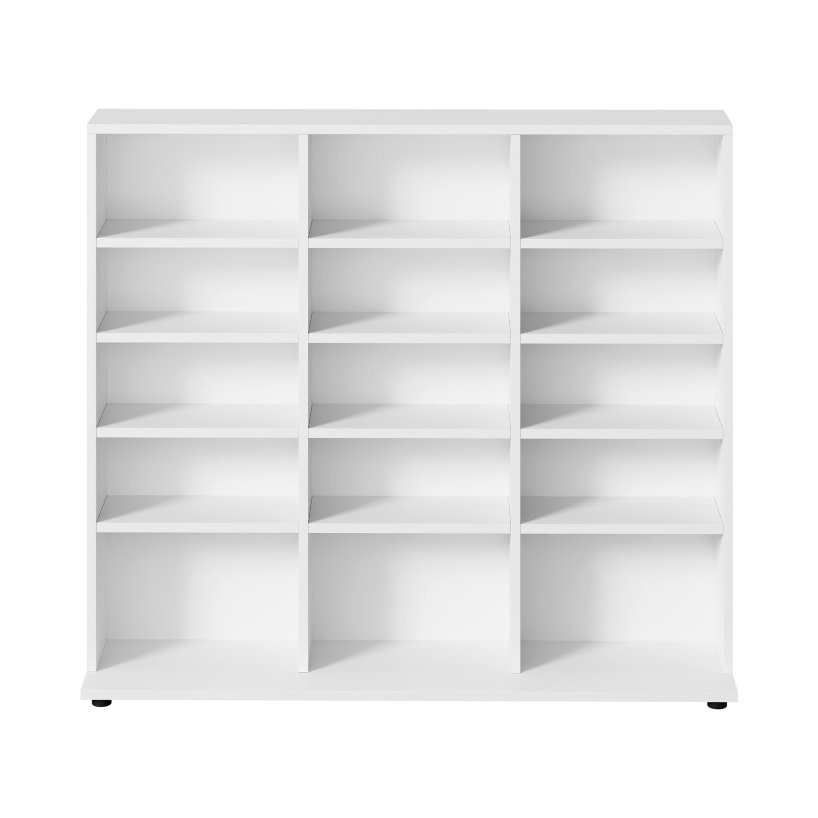 Oikiture Bookshelf Display Shelf Unit Bookcase CD Media Storage Rack White - Sunyee
