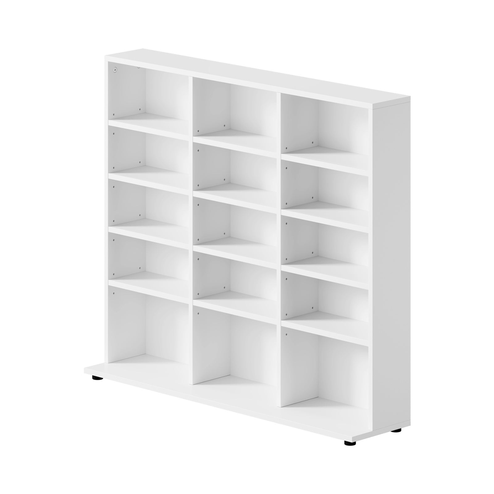 Oikiture Bookshelf Display Shelf Unit Bookcase CD Media Storage Rack White - Sunyee