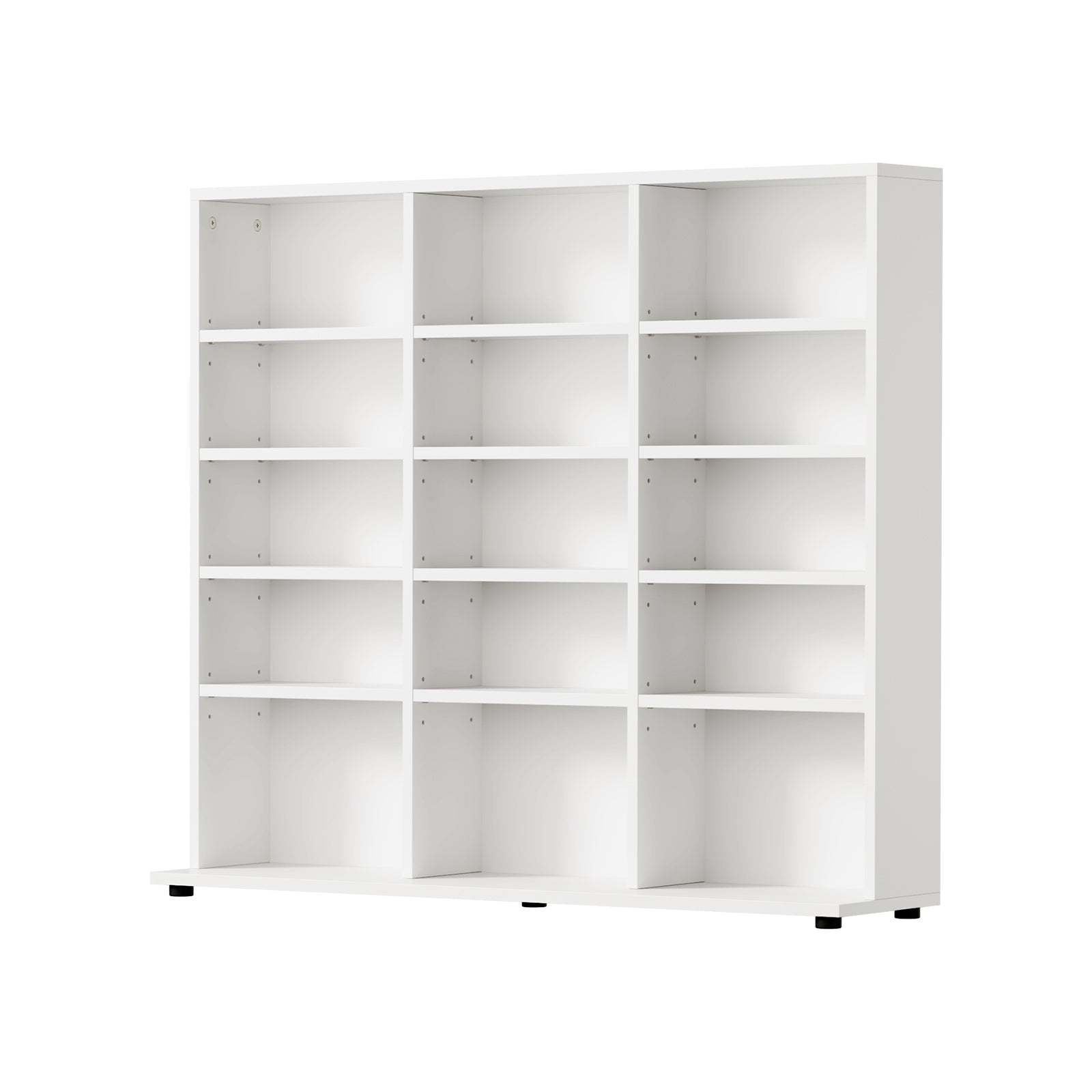 Oikiture Bookshelf Display Shelf Unit Bookcase CD Media Storage Rack White - Sunyee