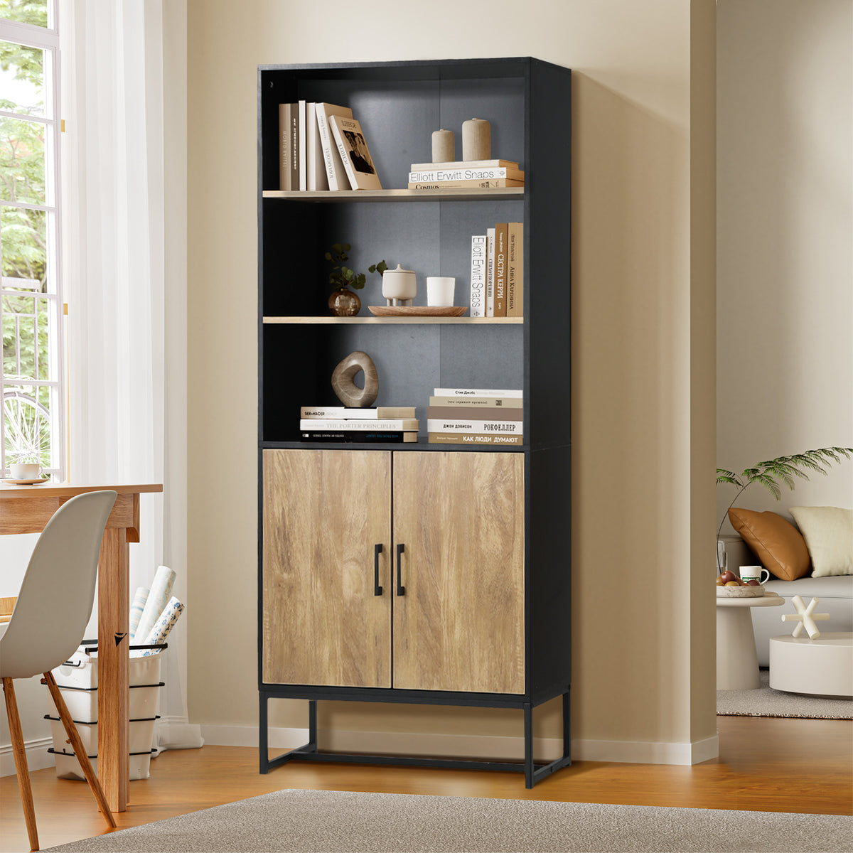 Oikiture Display Shelf 5-Tier Storage Shelves Bookshelf Bookcase Cupboard - Sunyee