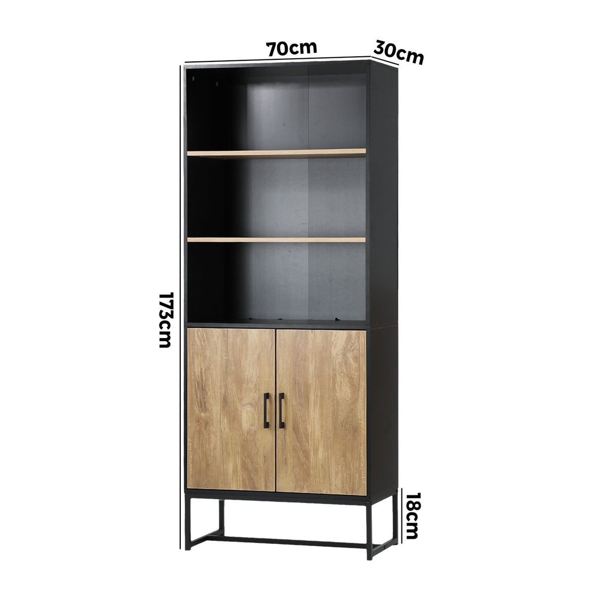Oikiture Display Shelf 5-Tier Storage Shelves Bookshelf Bookcase Cupboard - Sunyee
