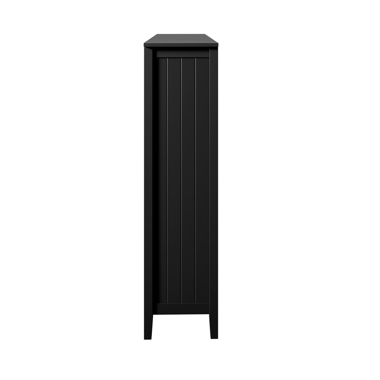 Oikiture Bookshelf Bookcase Display Shelf 4-Tier Storage Cabinet Black - Sunyee
