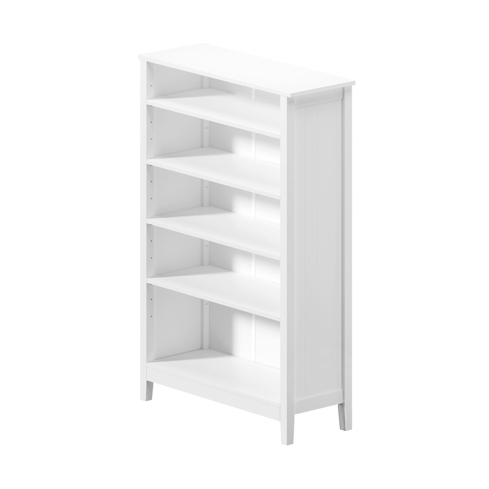 Oikiture Bookshelf Bookcase Display Shelf 5-Tier Storage Cabinet White - Sunyee