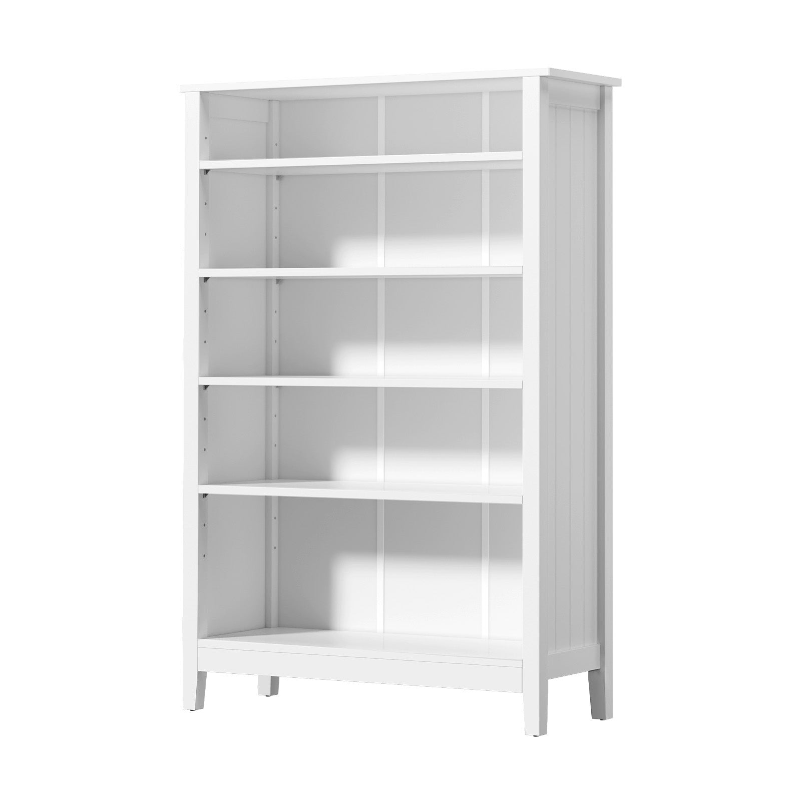 Oikiture Bookshelf Bookcase Display Shelf 5-Tier Storage Cabinet White - Sunyee