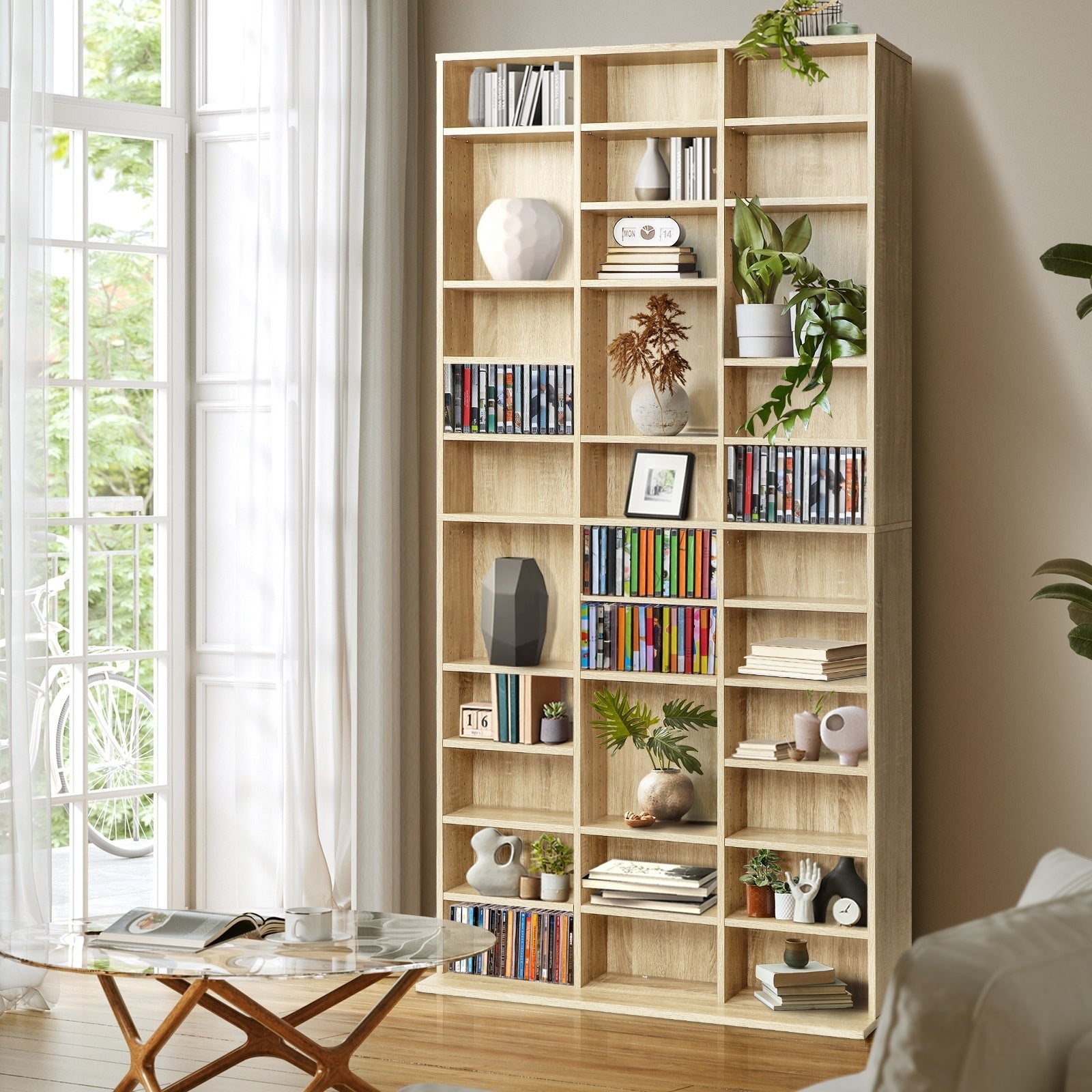 Oikiture Bookshelf Display shelves Unit Bookcase Book Cube Storage Stand Rack - Sunyee