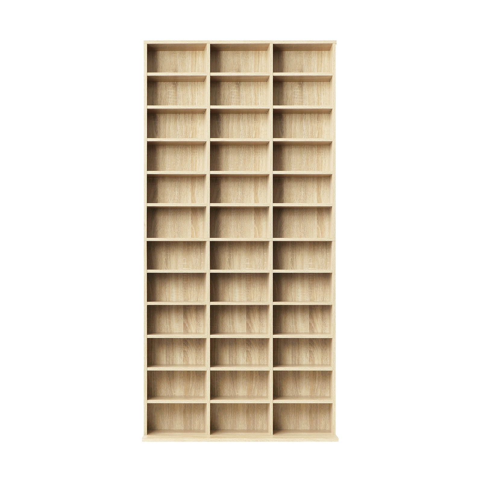 Oikiture Display Shelf Bookshelf Bookcase CD DVD Storage Media Stand Rack Oak - Sunyee