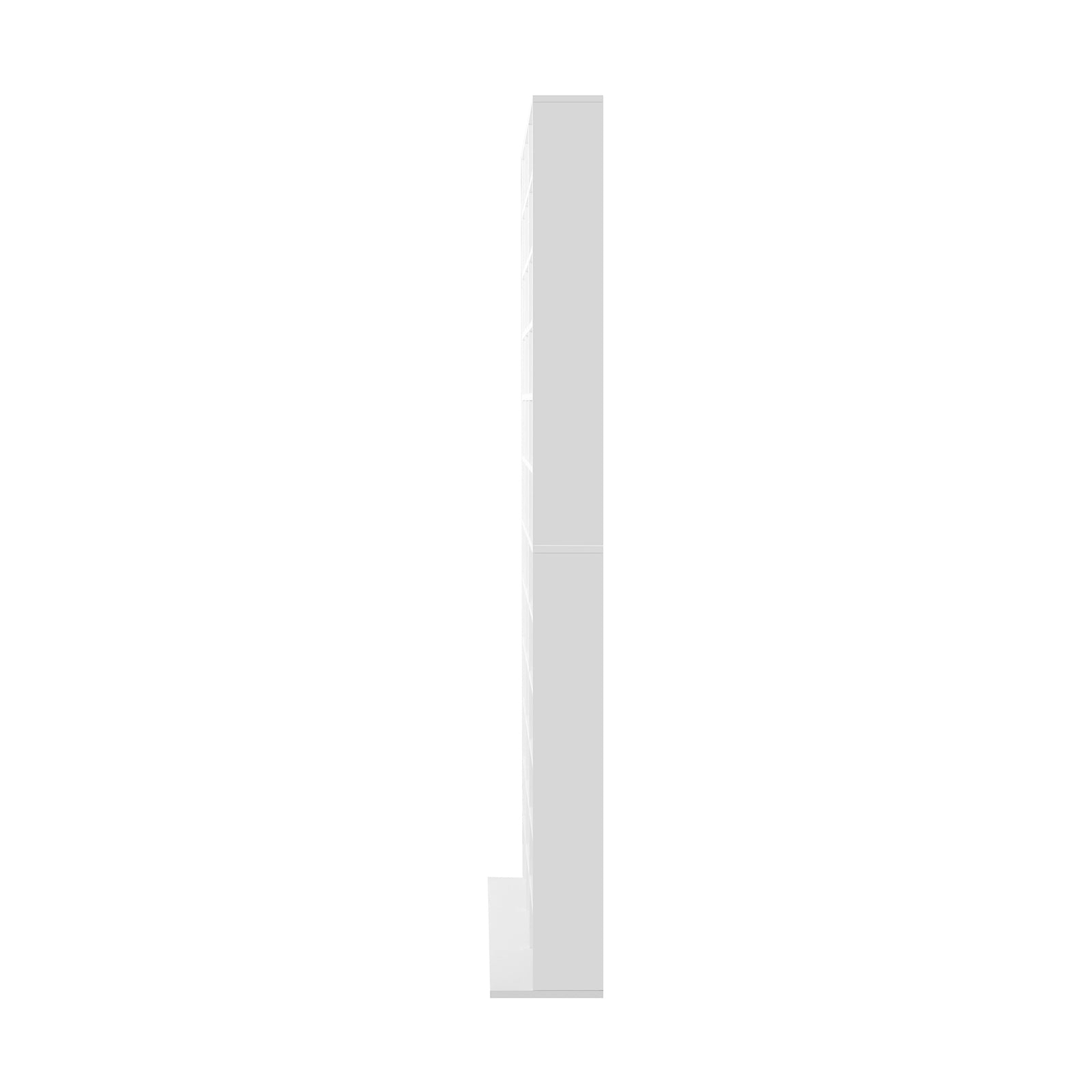 Oikiture Bookshelf Display Shelf Bookcase CD DVD Storage Media Stand Rack White - Sunyee