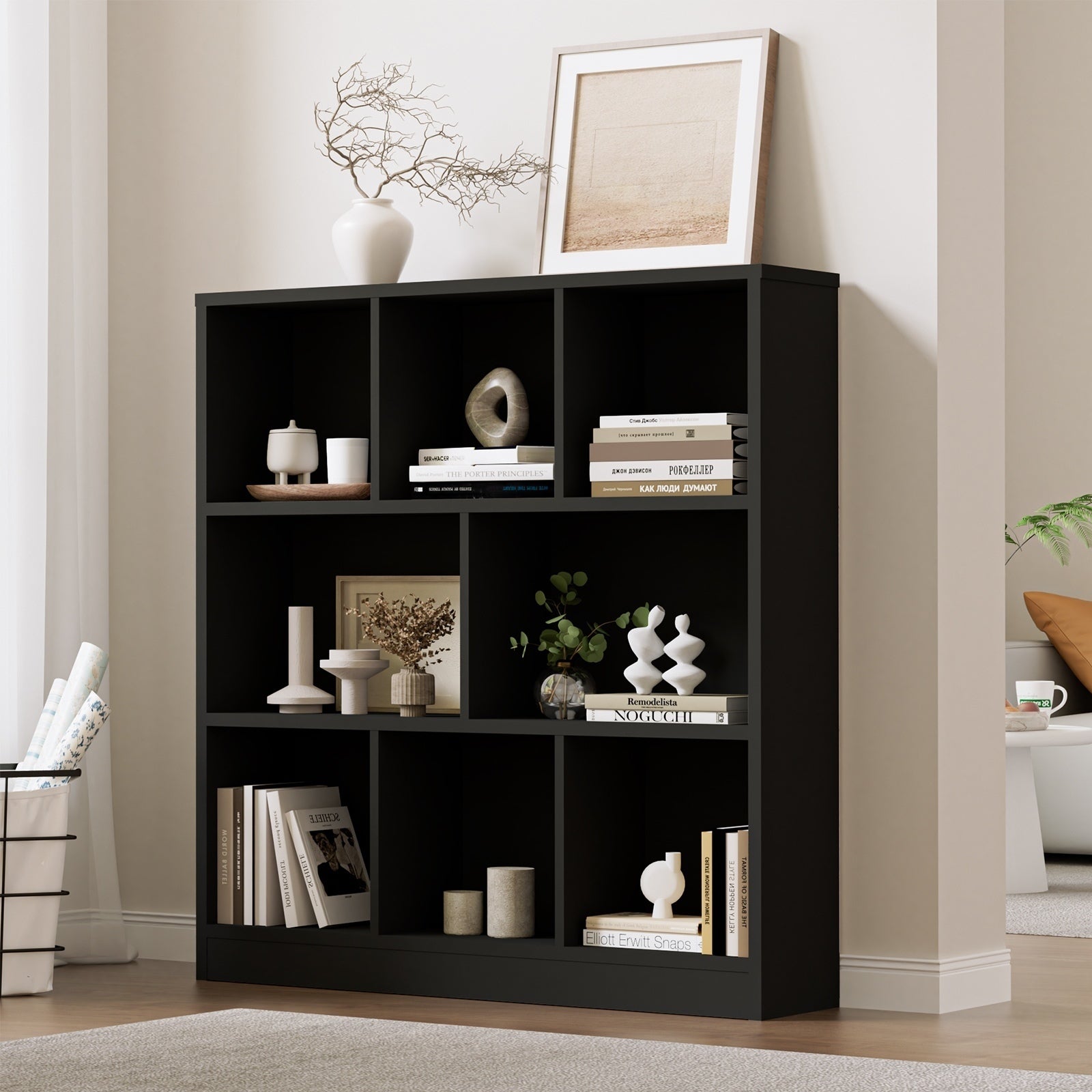 Oikiture Bookshelf Display shelves Unit Bookcase Book Cube Storage Stand Rack - Sunyee