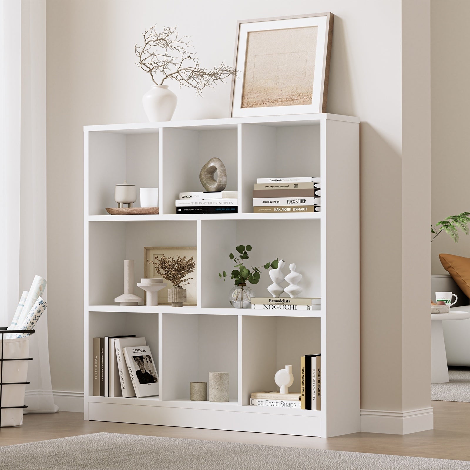 Oikiture Bookshelf Display shelves Unit Bookcase Book Cube Storage Stand Rack