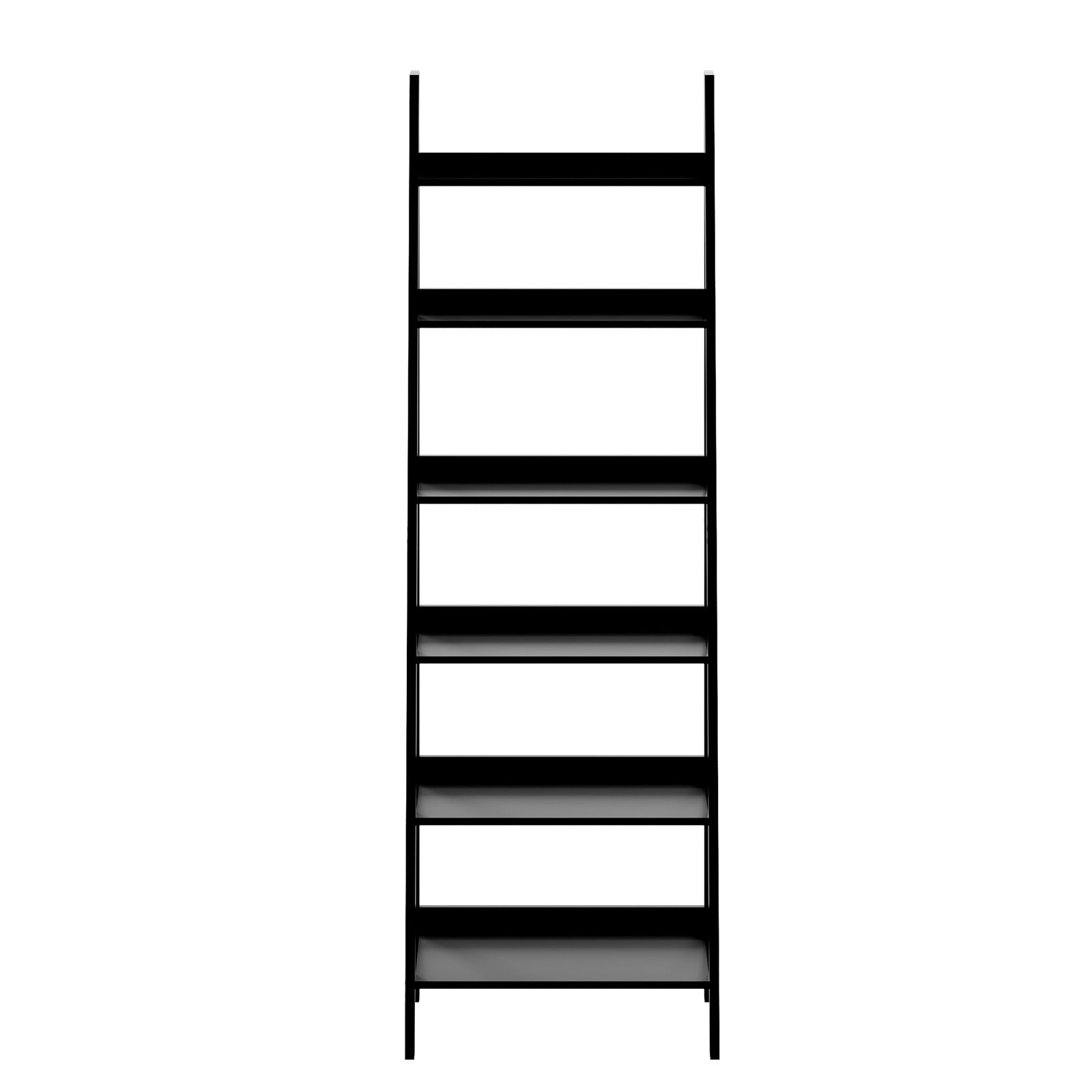 Oikiture Bookshelf 6 Tier Corner Ladder Shelf Home Storage Display Rack Black - Sunyee