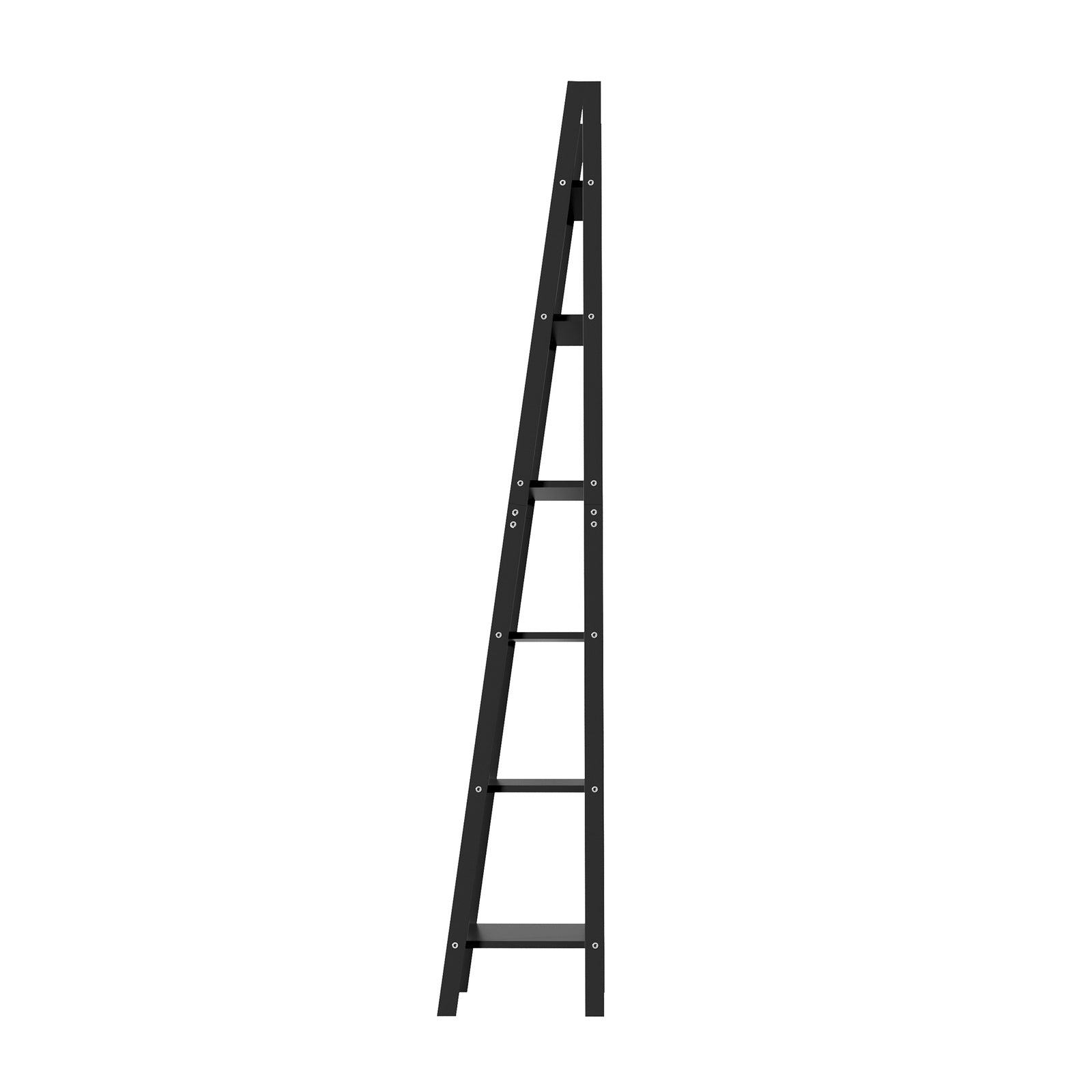 Oikiture Bookshelf 6 Tier Corner Ladder Shelf Home Storage Display Rack Black - Sunyee
