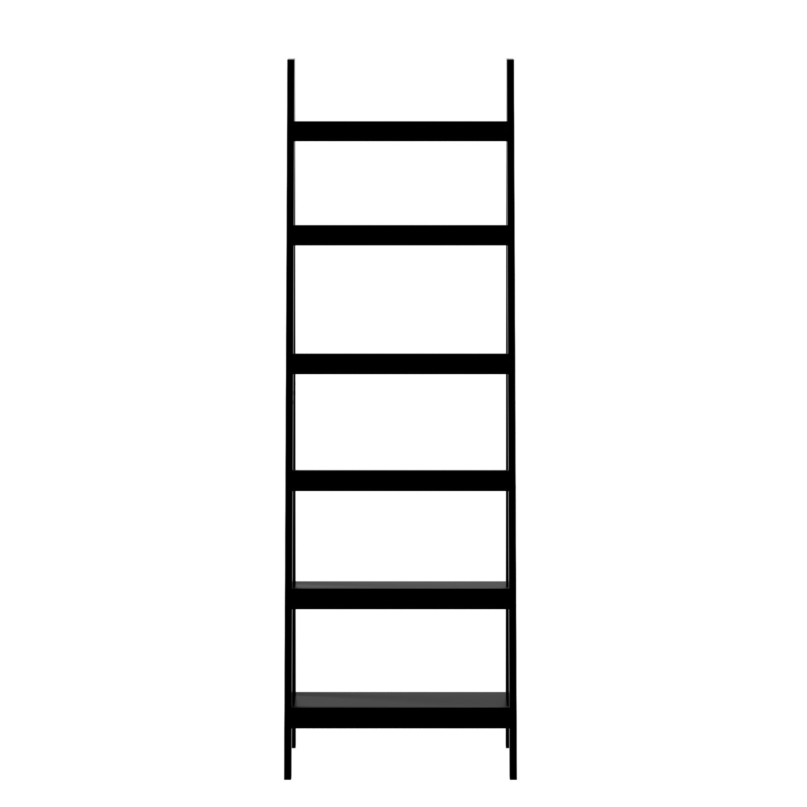 Oikiture Bookshelf 6 Tier Corner Ladder Shelf Home Storage Display Rack Black - Sunyee