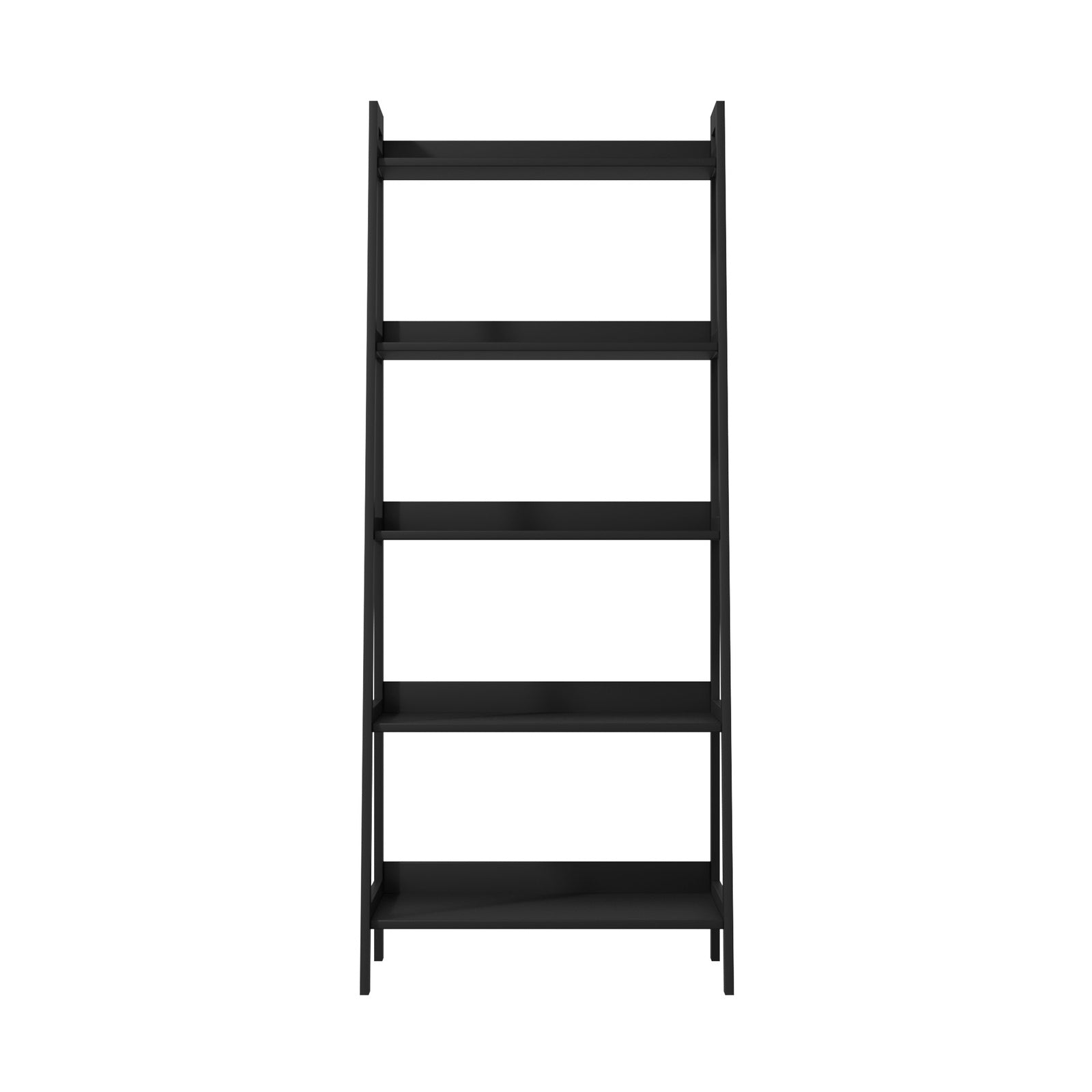 Oikiture Bookshelf 5 Tier Corner Ladder Shelf Home Storage Display Rack
