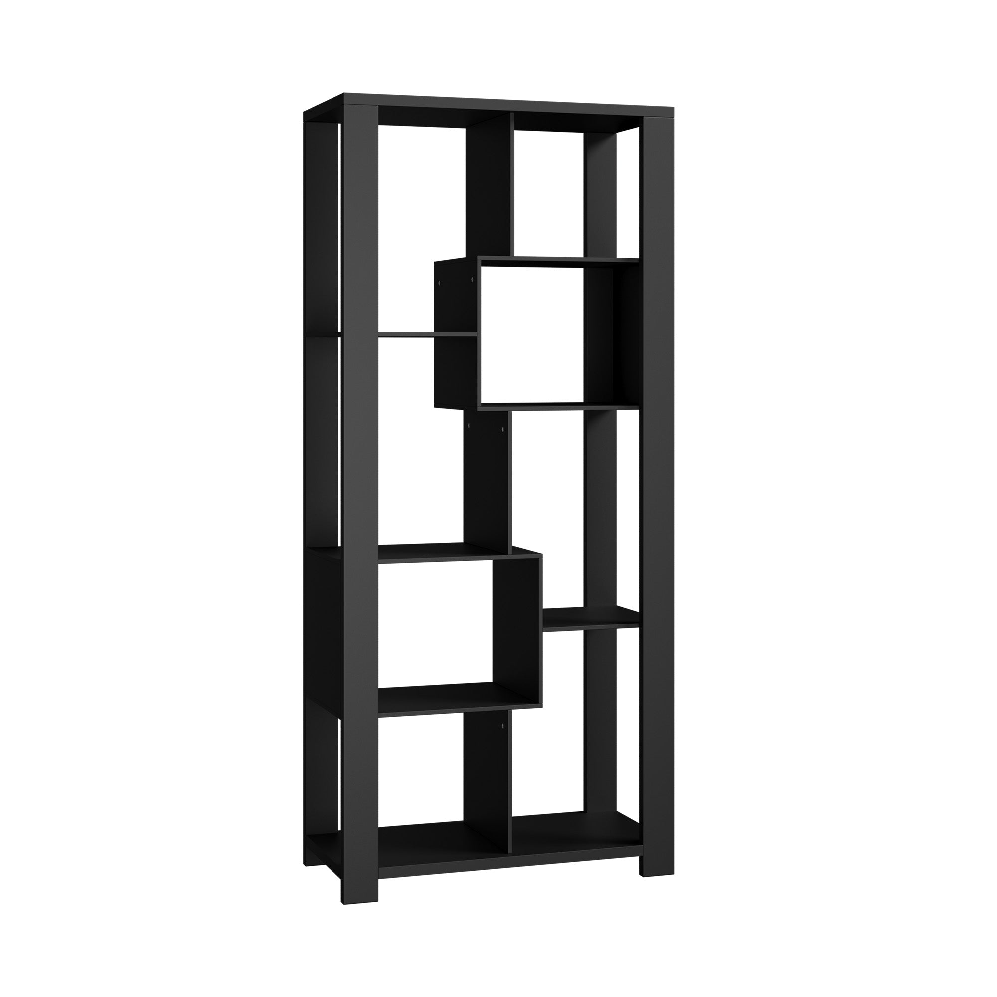 Oikiture Bookshelf Display Shelf Storage Cabinet Stand Organiser Bookcase Black - Sunyee