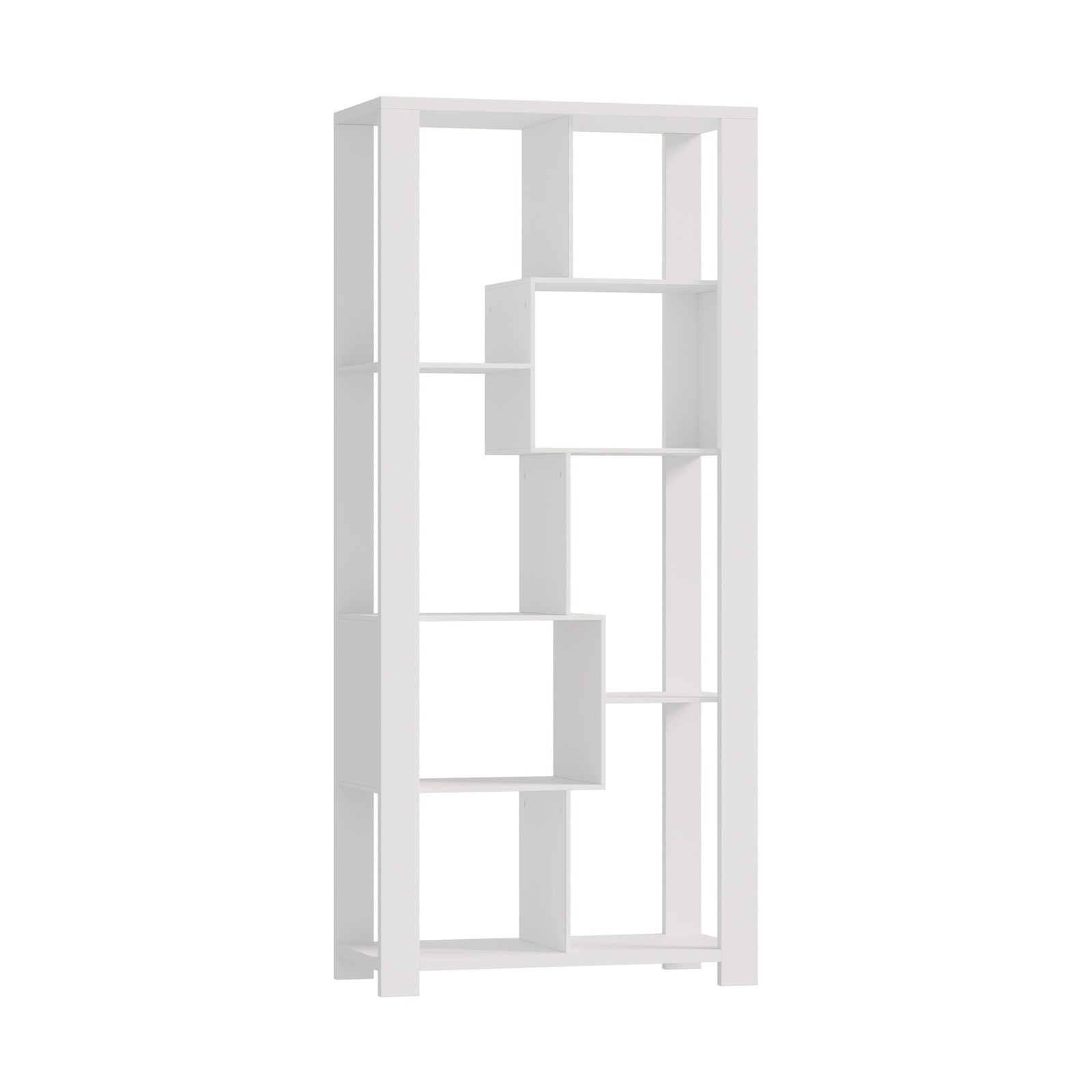 Oikiture Bookshelf Display Shelf Storage Cabinet Stand Organiser Bookcase White - Sunyee