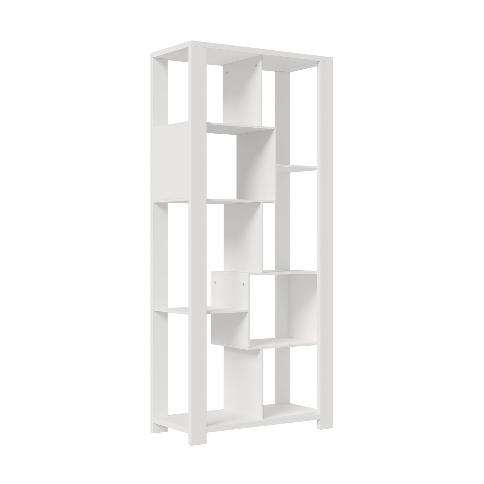 Oikiture Bookshelf Display Shelf Storage Cabinet Stand Organiser Bookcase White - Sunyee
