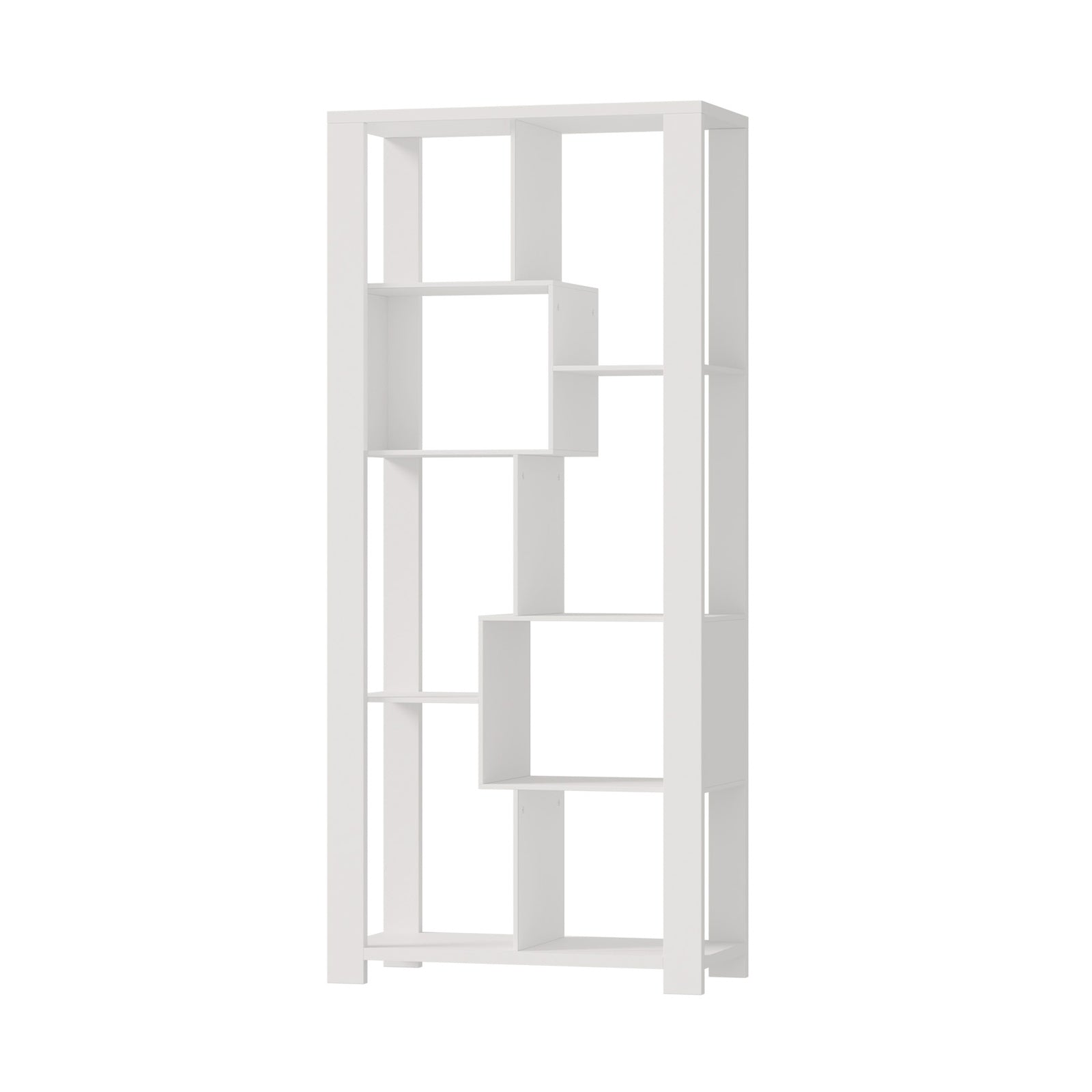 Oikiture Bookshelf Display Shelf Storage Cabinet Stand Organiser Bookcase White - Sunyee