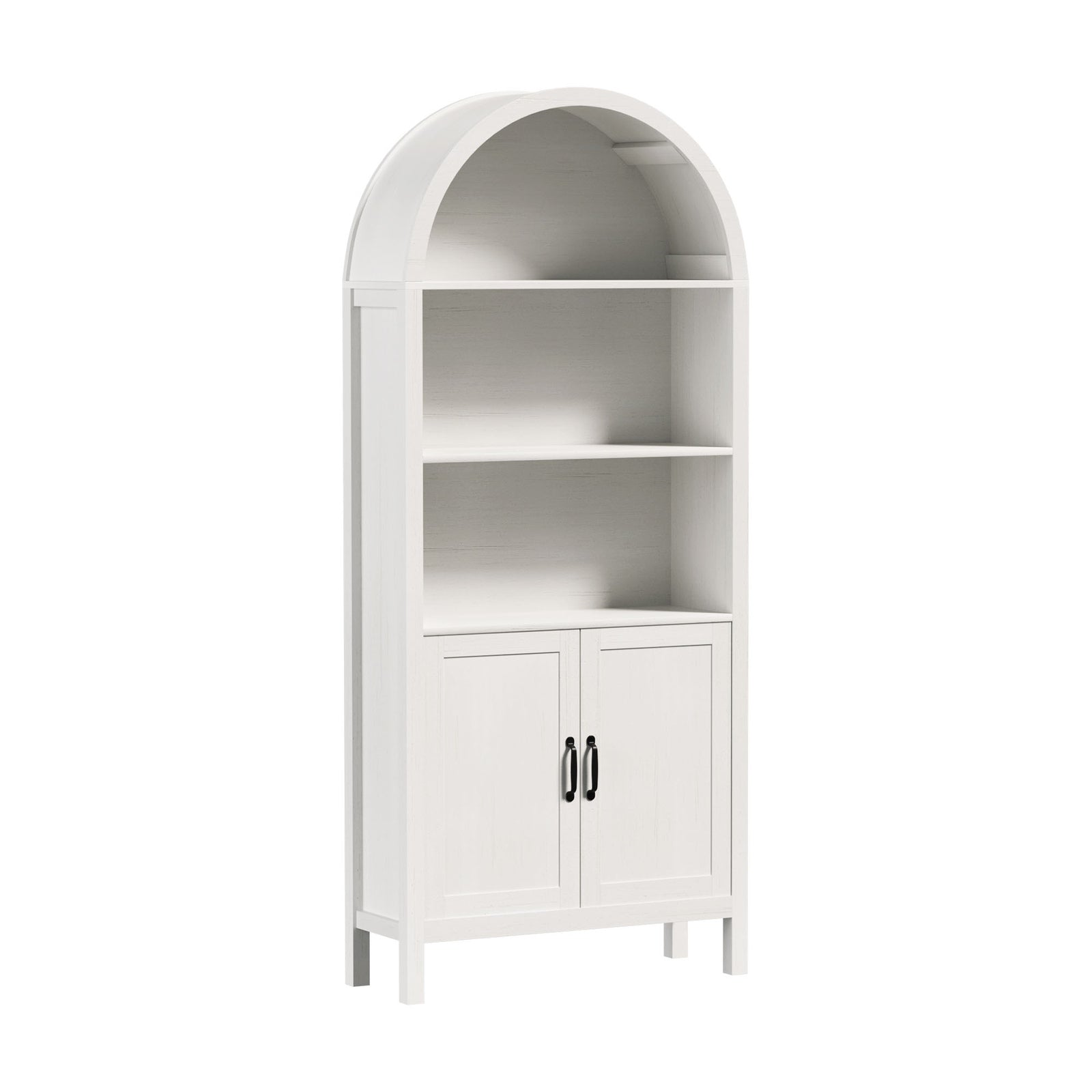 Oikiture Arched Bookshelf Display Shelf Bookcase Bookshelves Storage - Sunyee