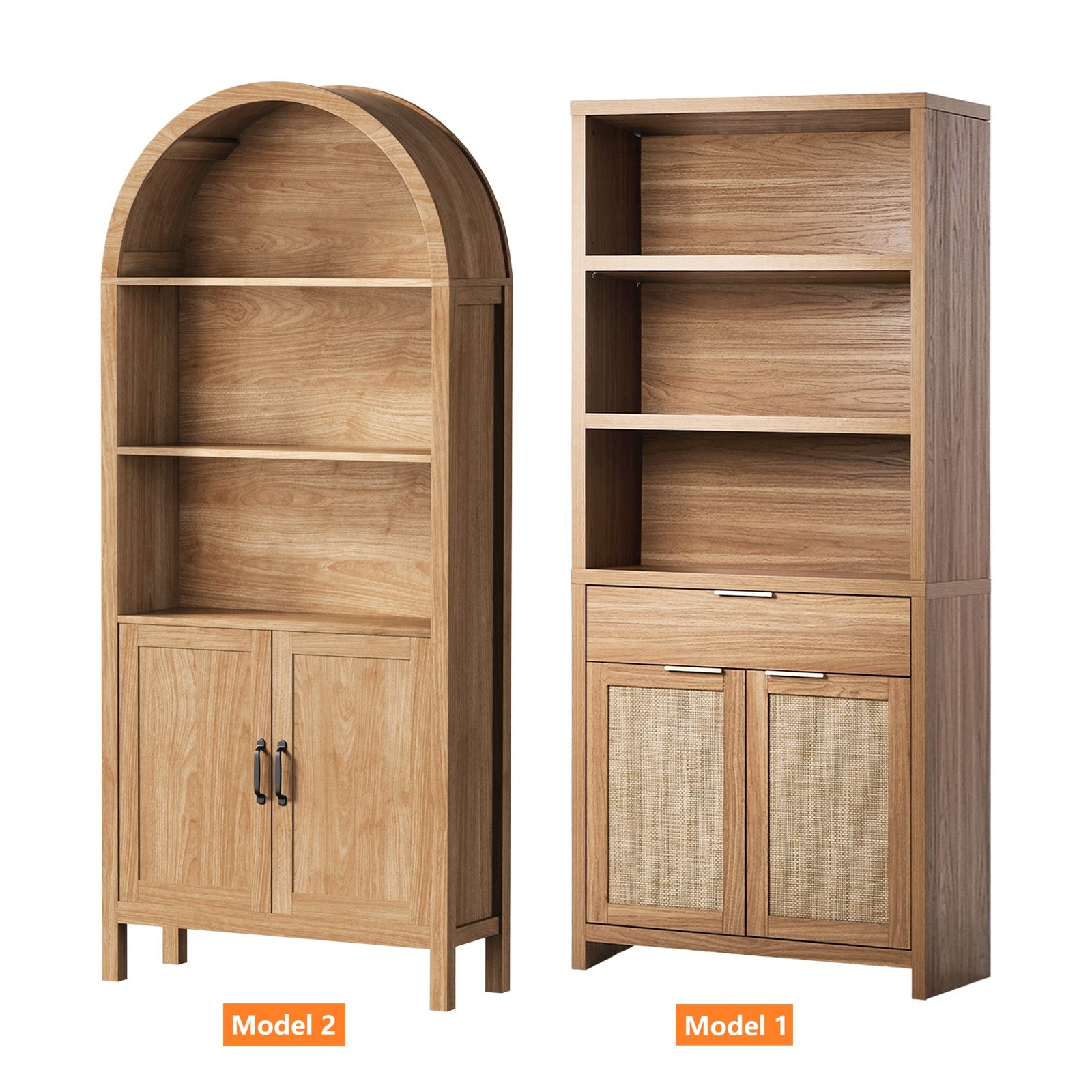 Oikiture Adjustable Bookshel Display Shelf Bookcase Storage Cabinet 5 Tier - Sunyee