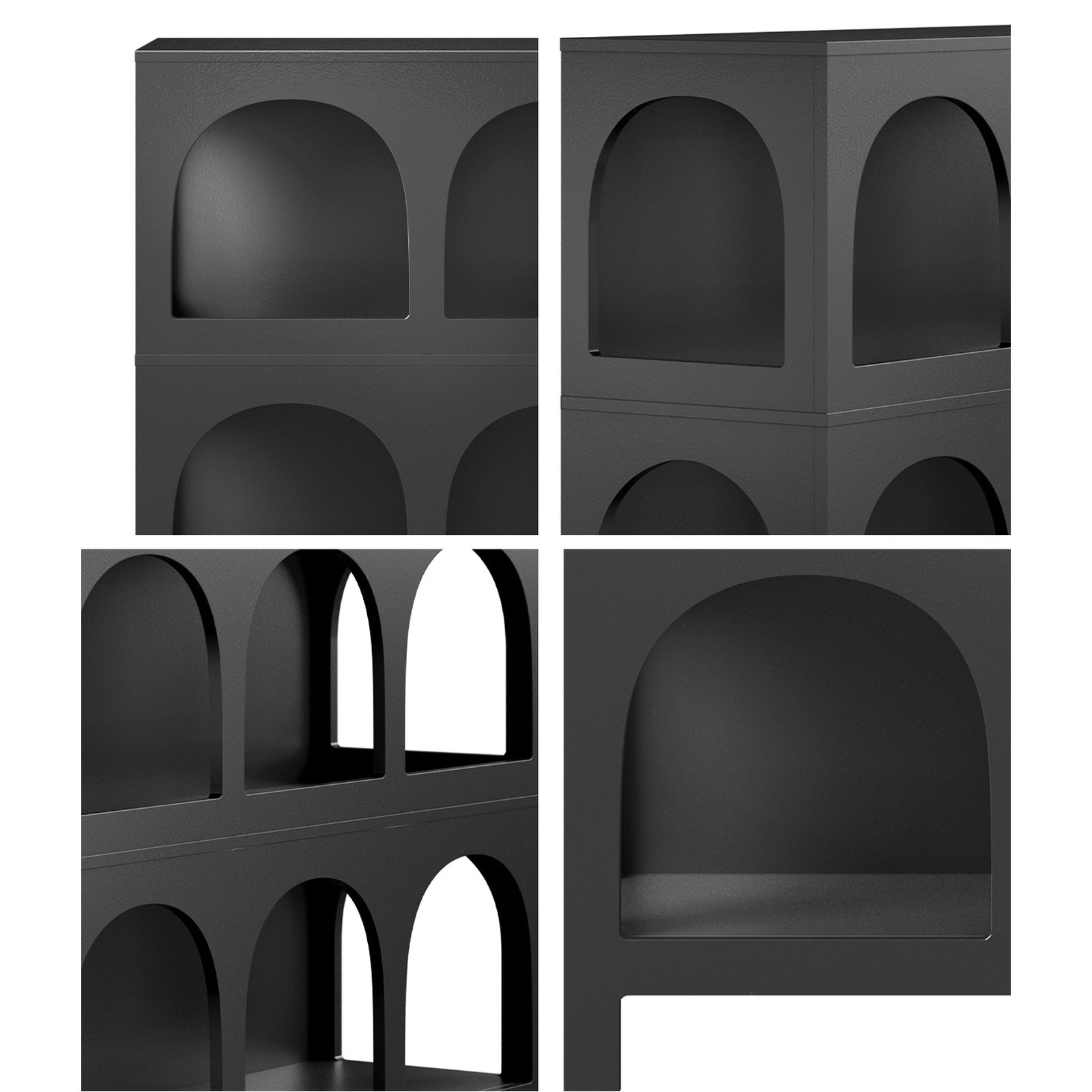 Oikiture Display Shelf Storage Stand Shelving Unit Bookcase Bookshelf Black