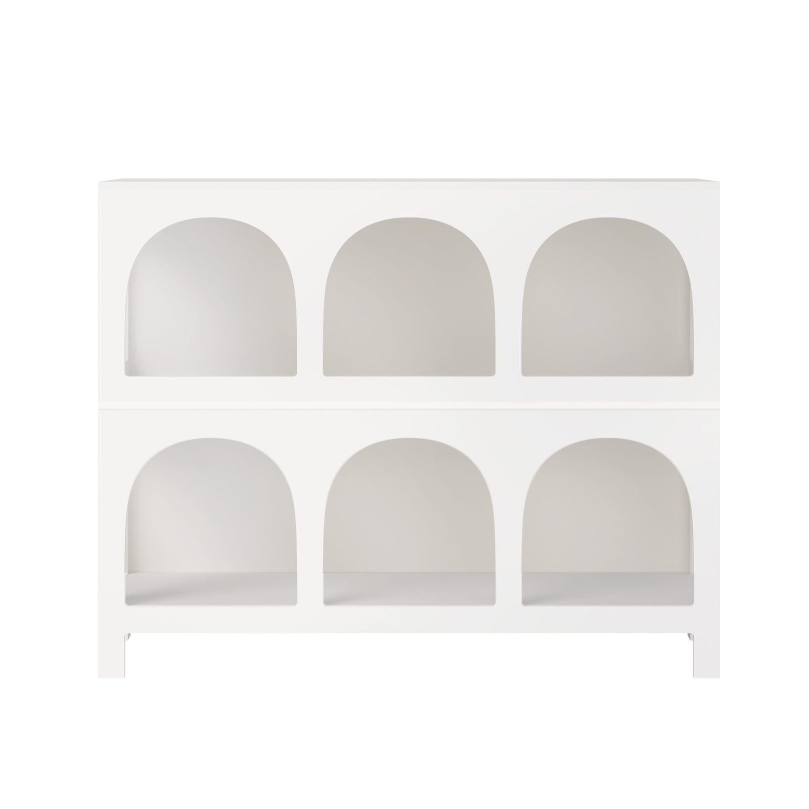 Oikiture Display Shelf Storage Stand Shelving Unit Bookcase Bookshelf White - Sunyee