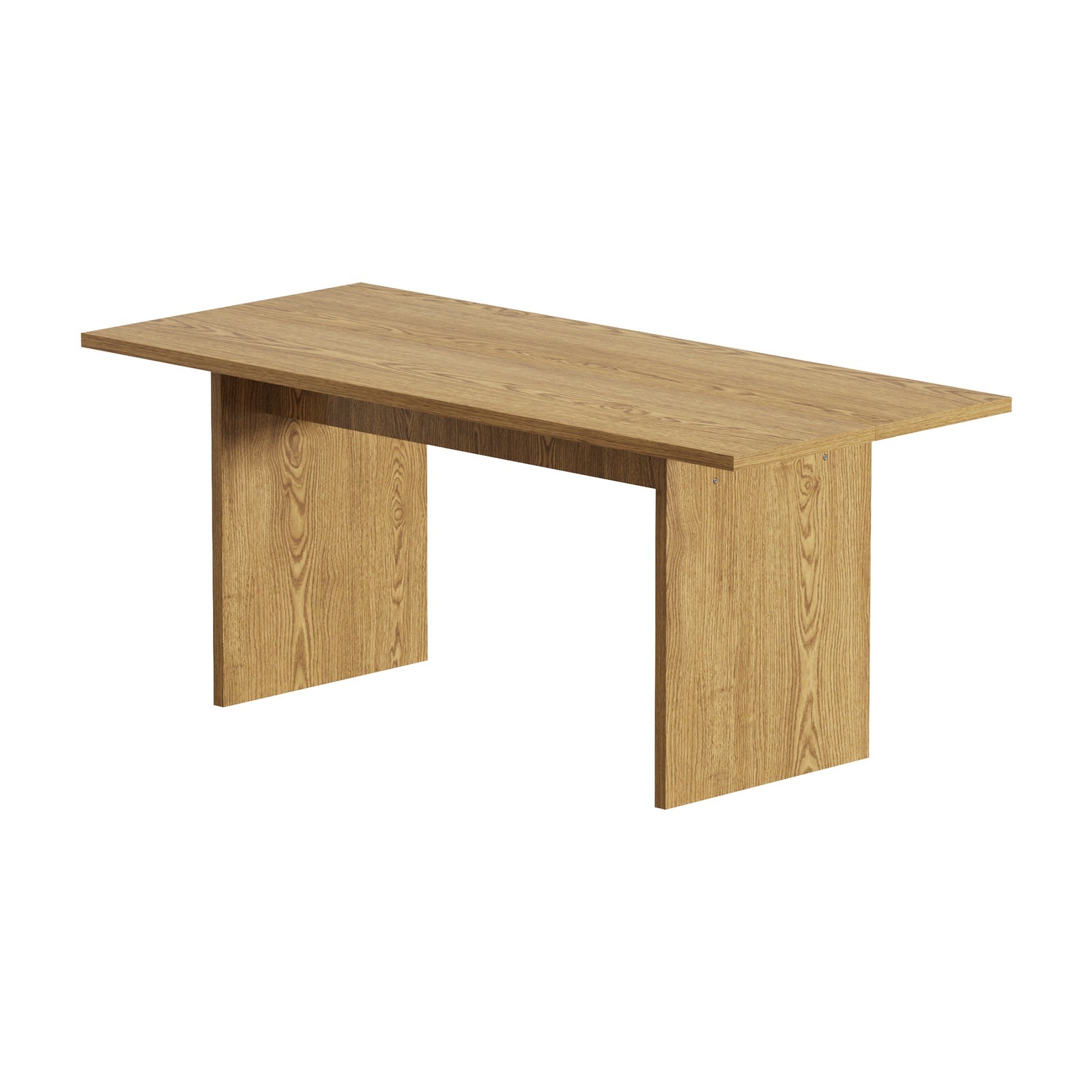 Oikiture 180cm Dining Table Rectangular Kitchen Dining Table Timber Natural - Sunyee