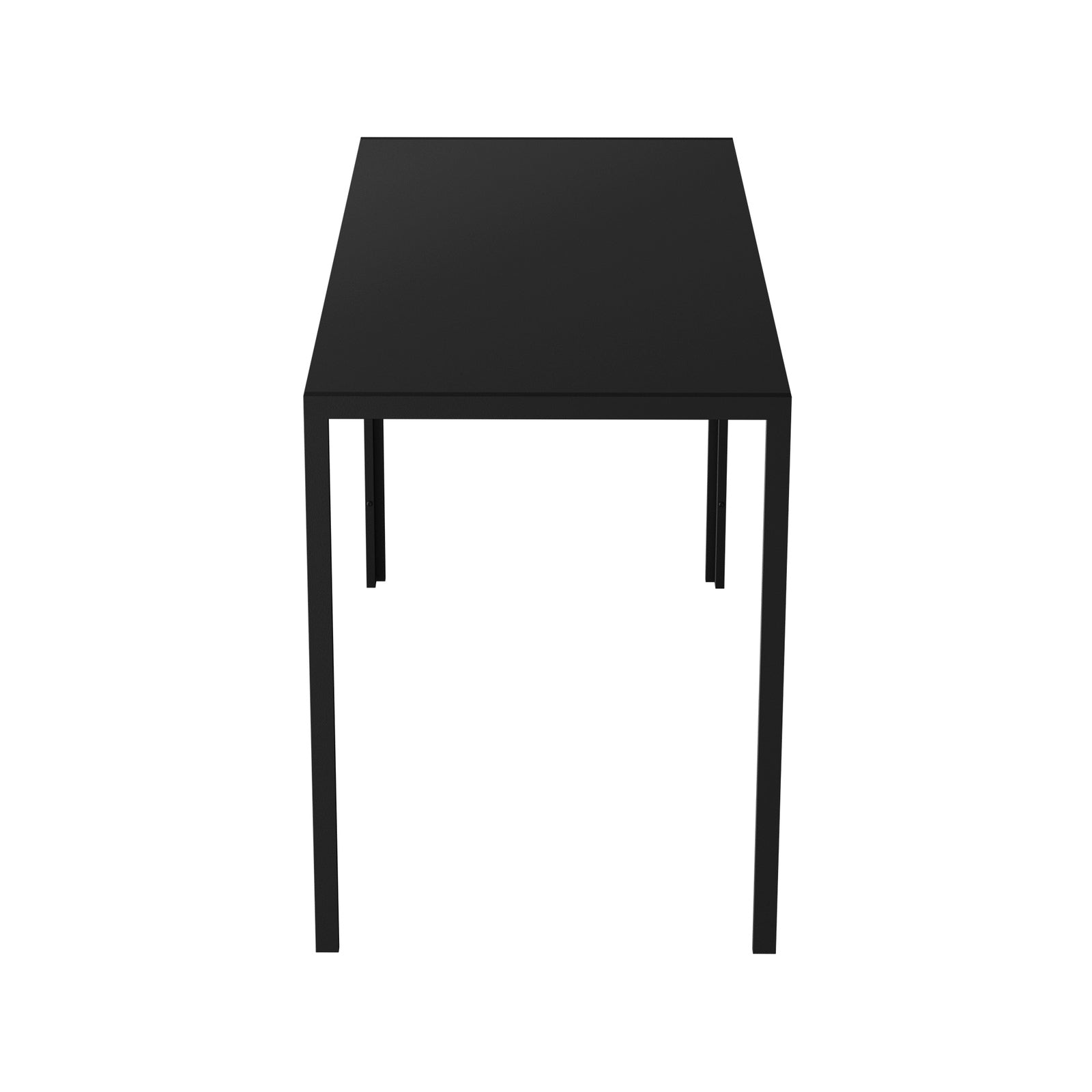 Oikiture 140cm Dining Table Rectangular Kitchen Table with Metal Leg Black - Sunyee