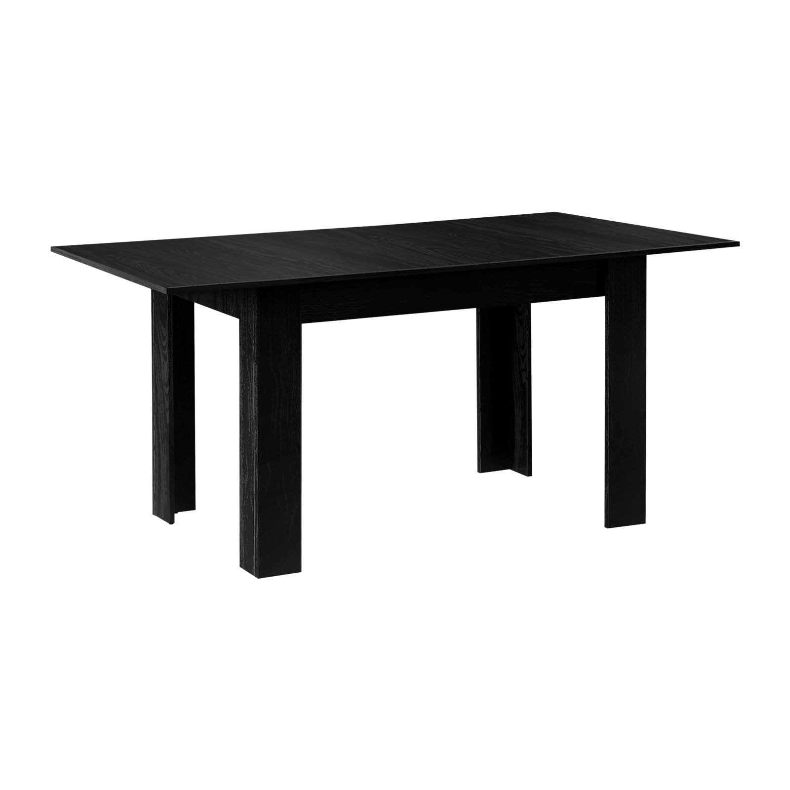Oikiture 160cm Extendable Dining Table Kitchen Restaurant Cafe Table Black - Sunyee