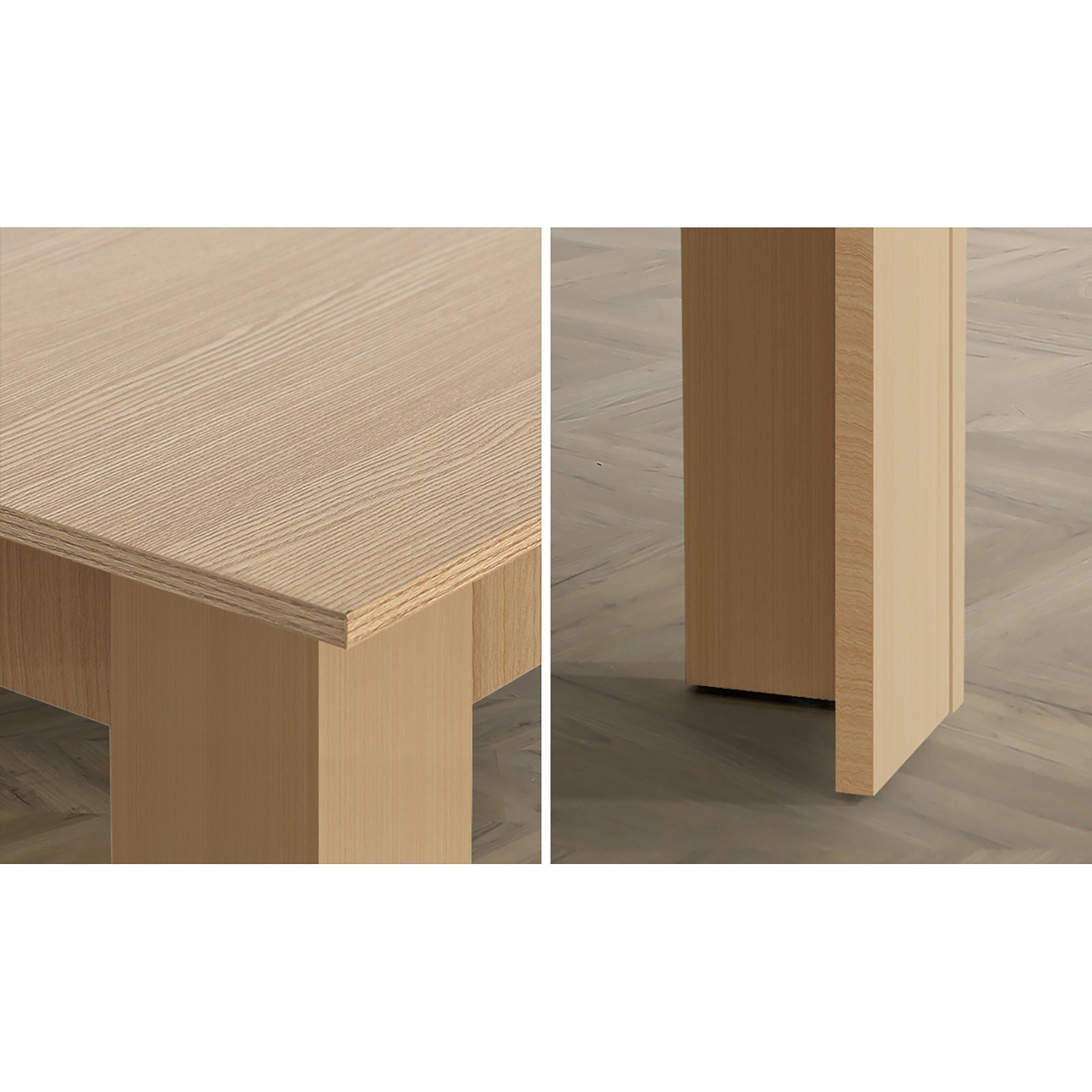 Oikiture 160cm Extendable Dining Table Kitchen Restaurant Cafe Table Wooden - Sunyee