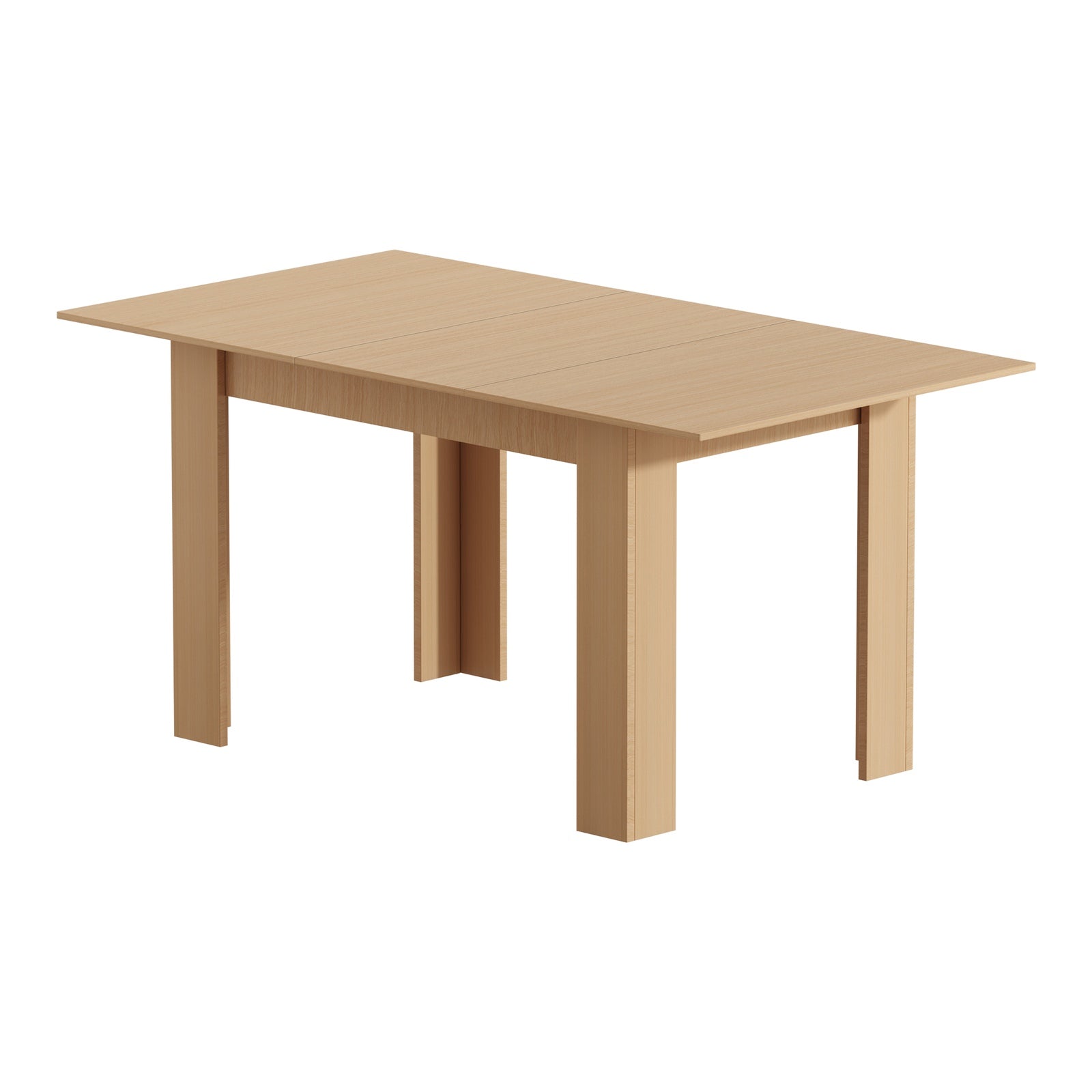 Oikiture 160cm Extendable Dining Table Kitchen Restaurant Cafe Table Wooden - Sunyee