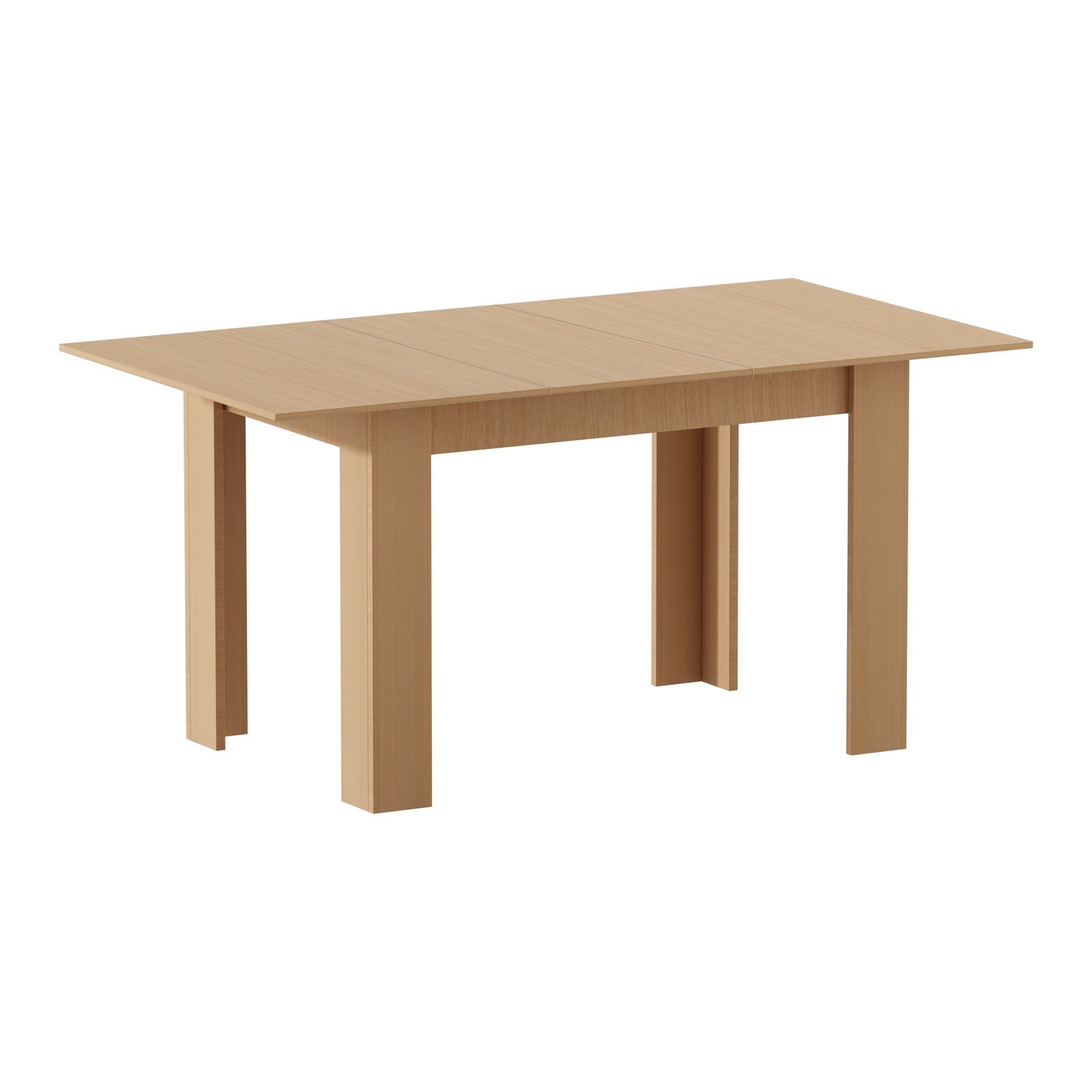 Oikiture 160cm Extendable Dining Table Kitchen Restaurant Cafe Table Wooden - Sunyee