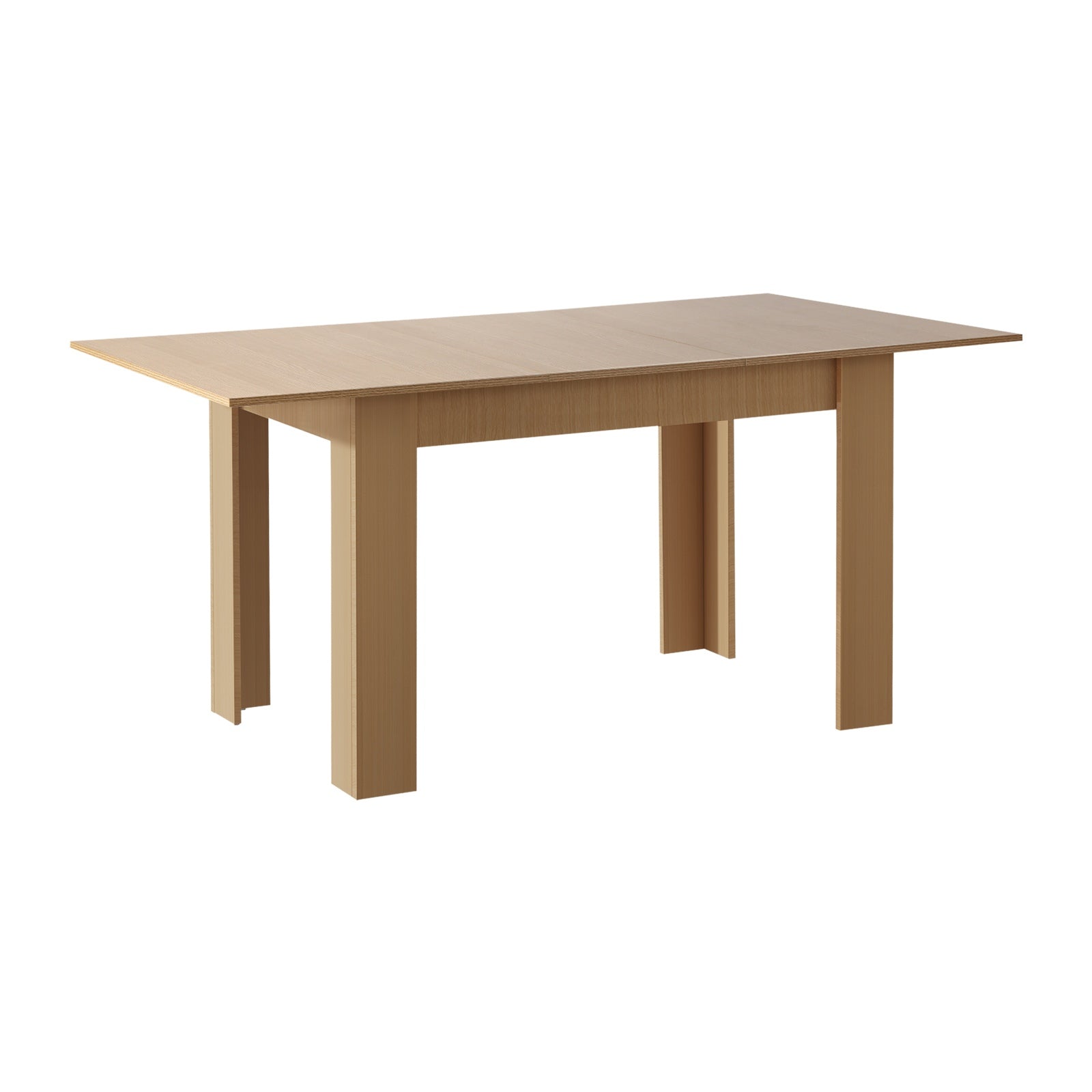 Oikiture 160cm Extendable Dining Table Kitchen Restaurant Cafe Table Wooden - Sunyee