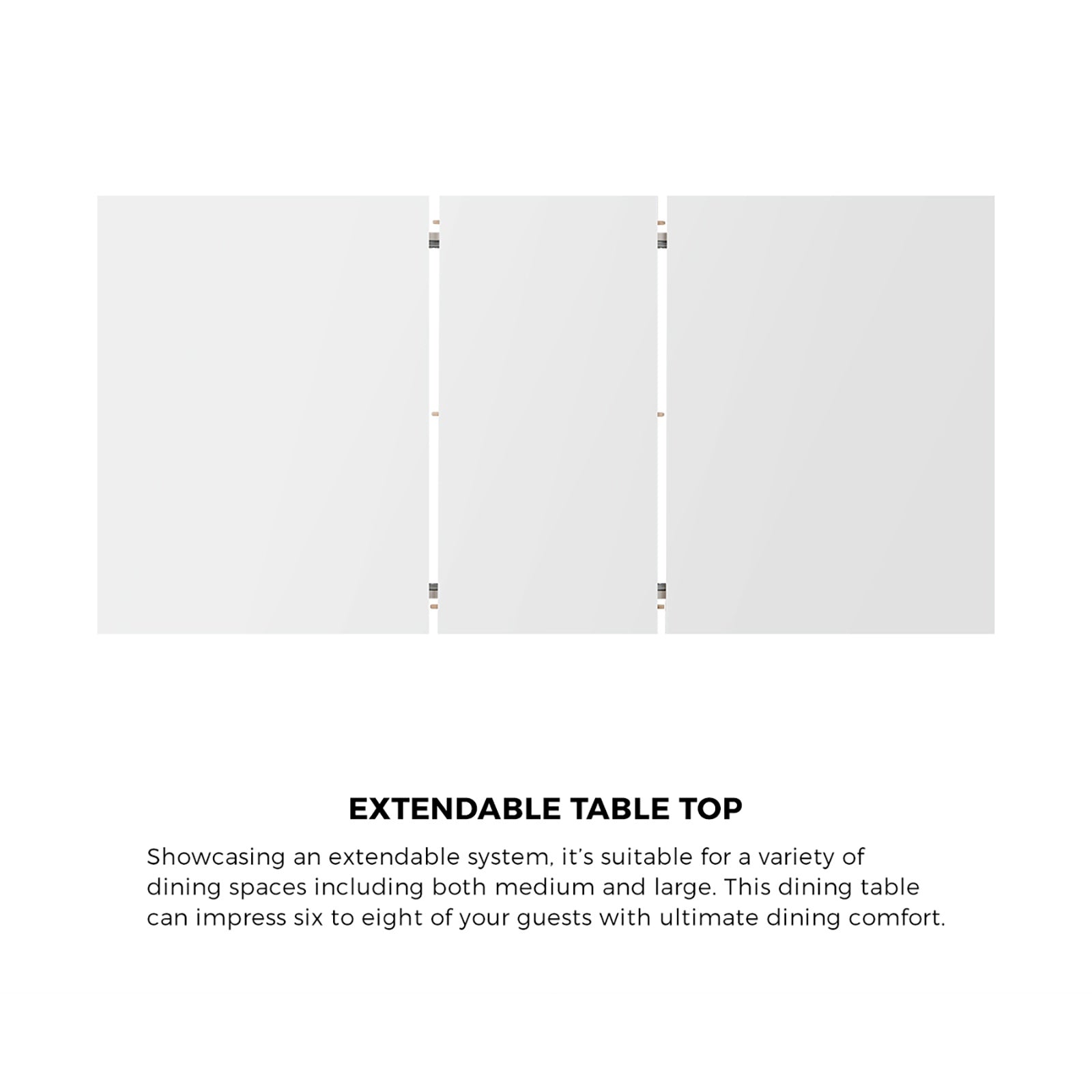 Oikiture 160cm Extendable Dining Table Kitchen Restaurant Cafe Table White - Sunyee