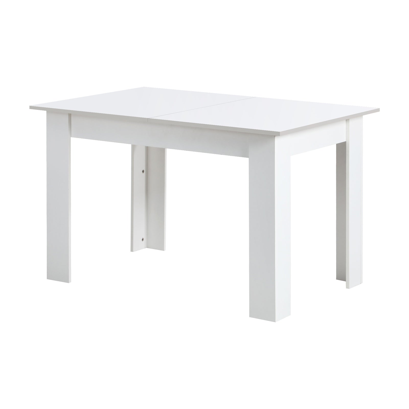Oikiture 160cm Extendable Dining Table Kitchen Restaurant Cafe Table White - Sunyee