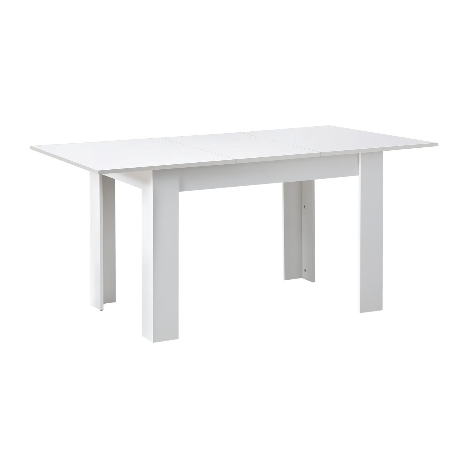 Oikiture 160cm Extendable Dining Table Kitchen Restaurant Cafe Table White - Sunyee