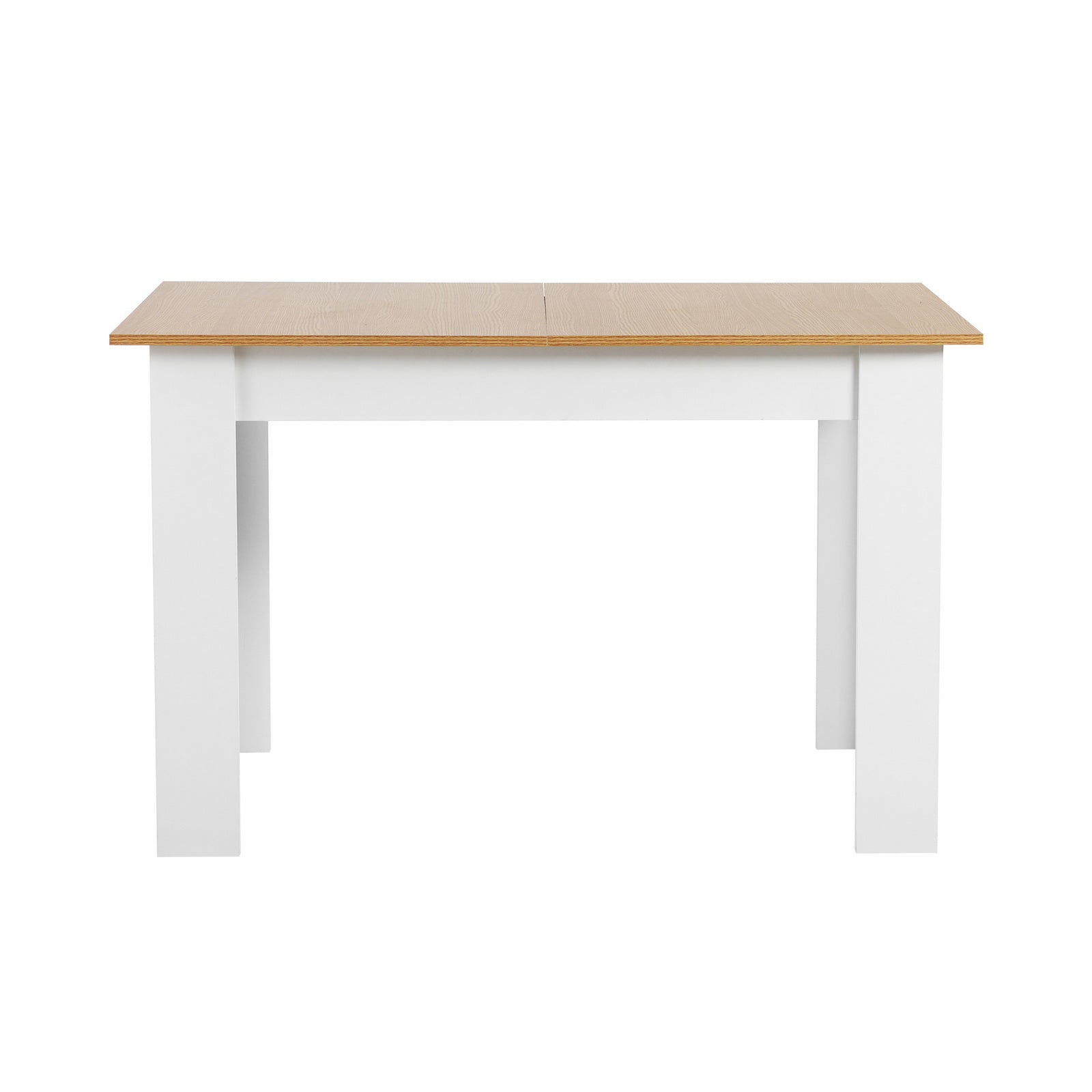 Oikiture 160cm Extendable Dining Table Kitchen Restaurant Cafe Table WoodenWhite - Sunyee