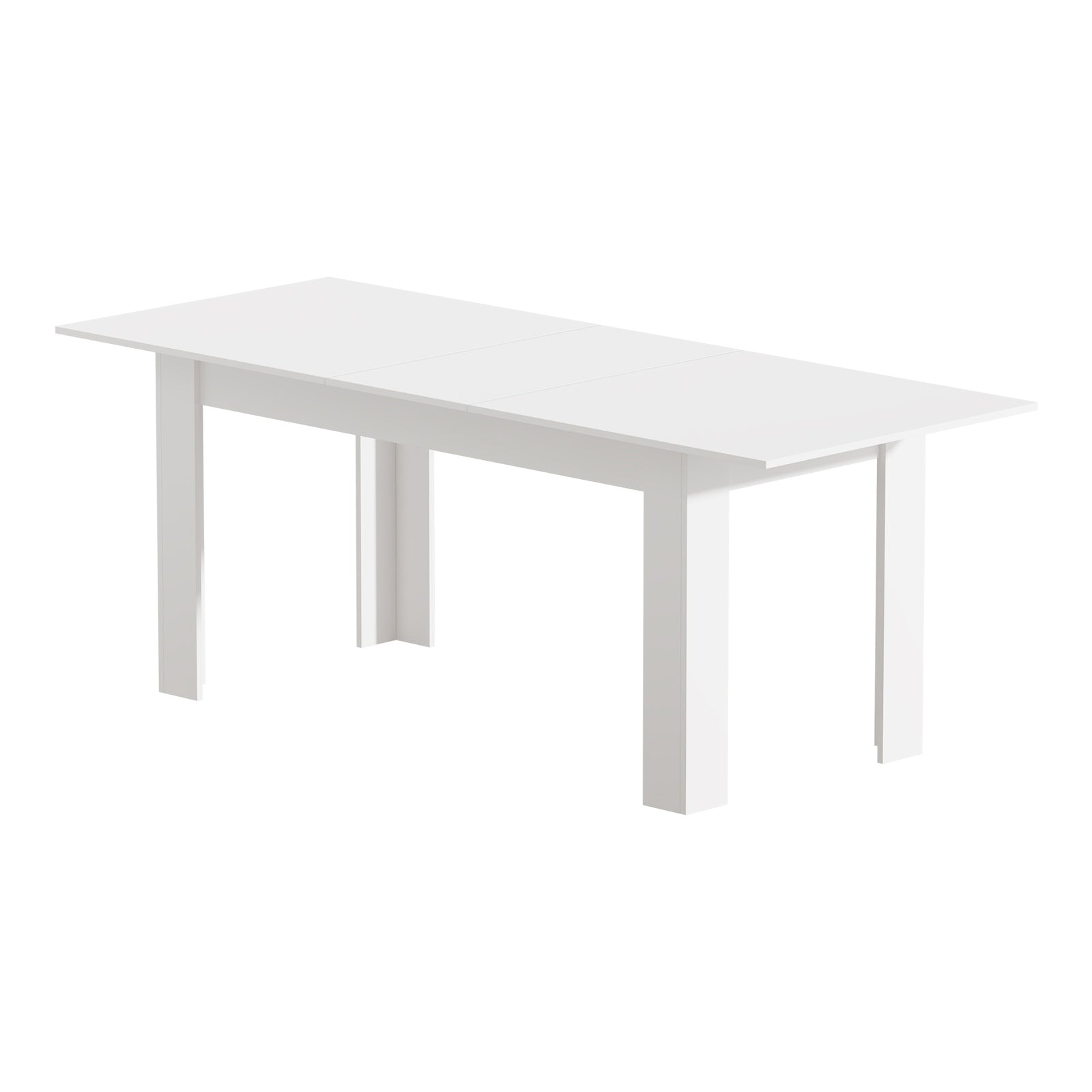 Oikiture 200cm Extendable Dining Table Kitchen Restaurant Cafe Table White