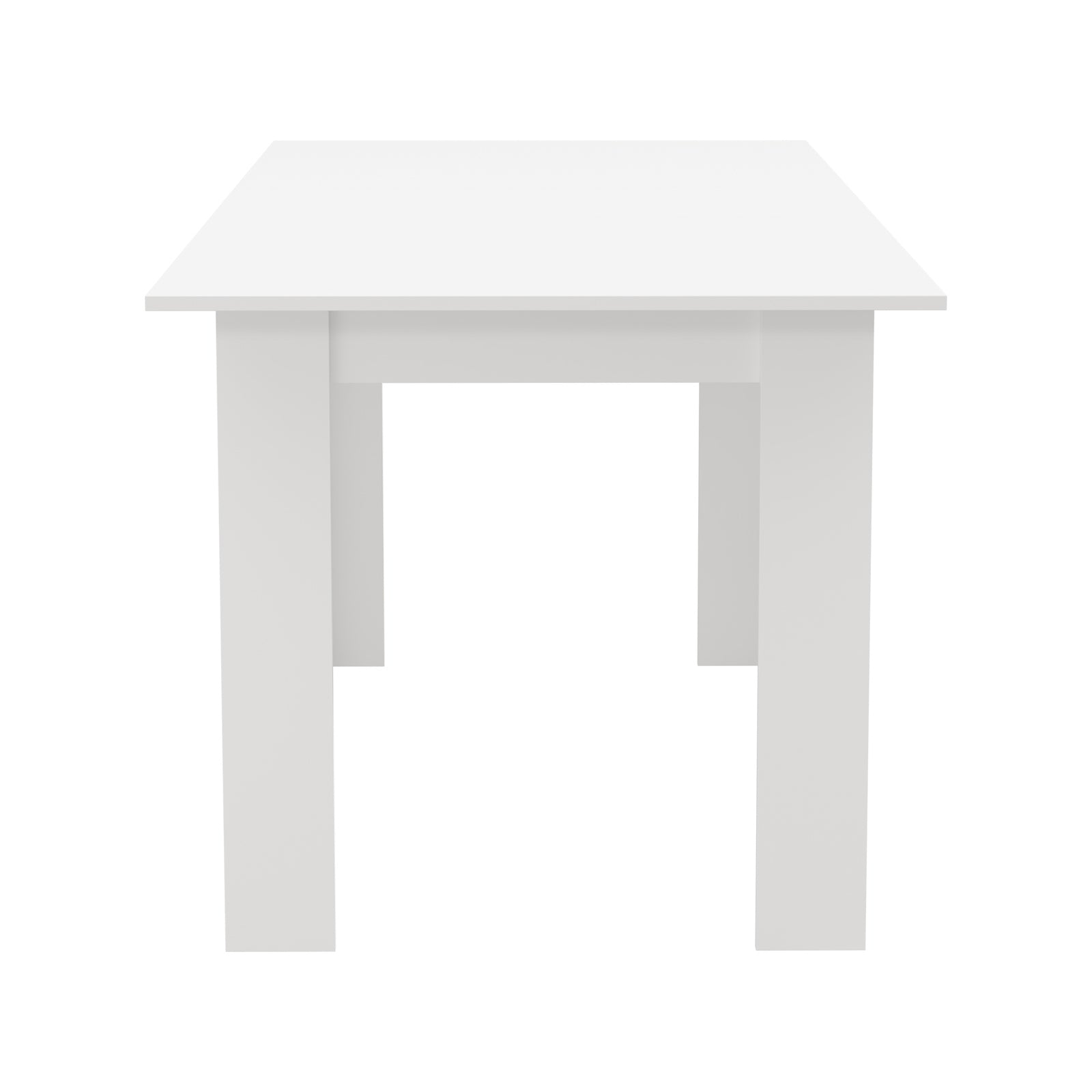 Oikiture 200cm Extendable Dining Table Kitchen Restaurant Cafe Table White