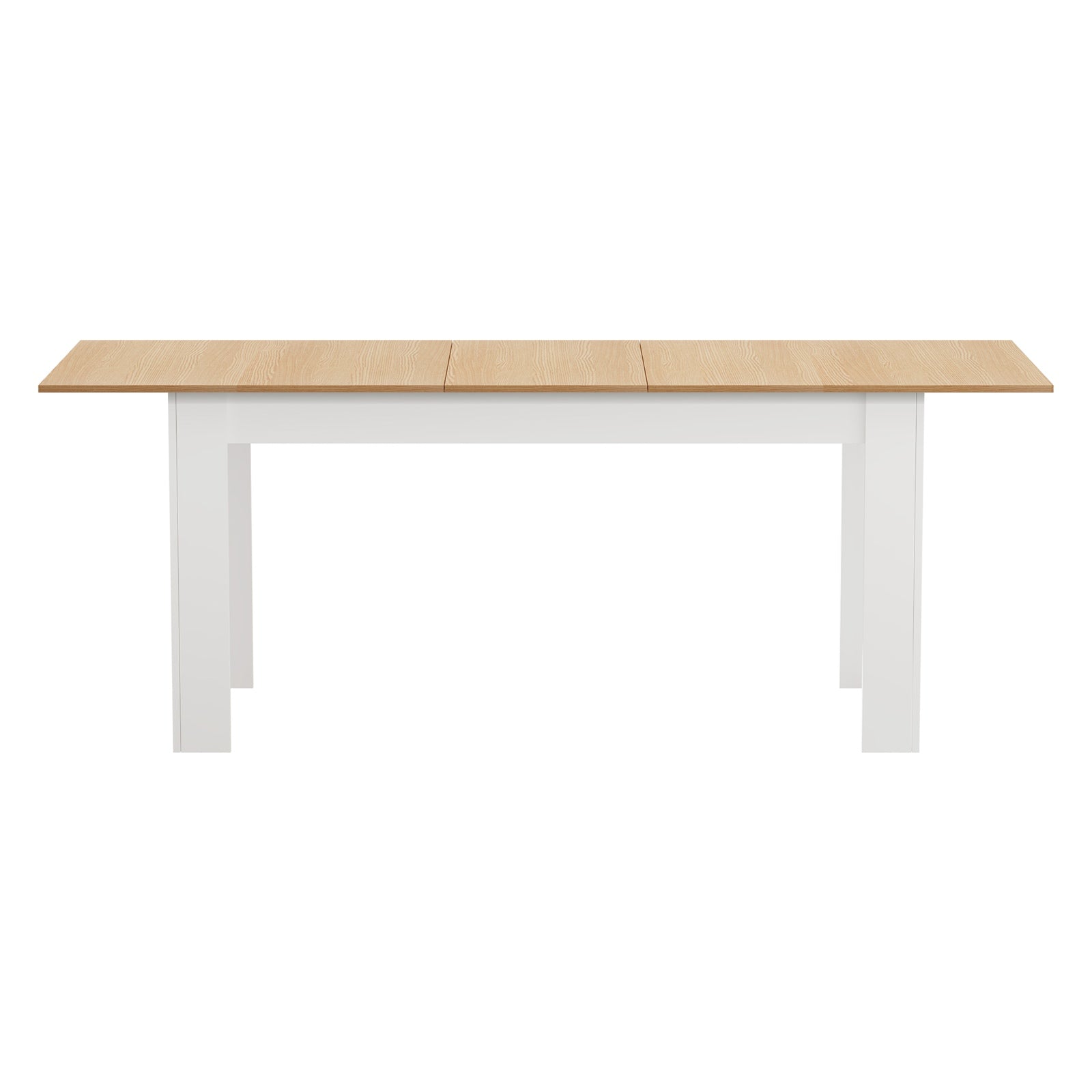 Oikiture 200cm Extendable Dining Table Kitchen Cafe Table Natural White